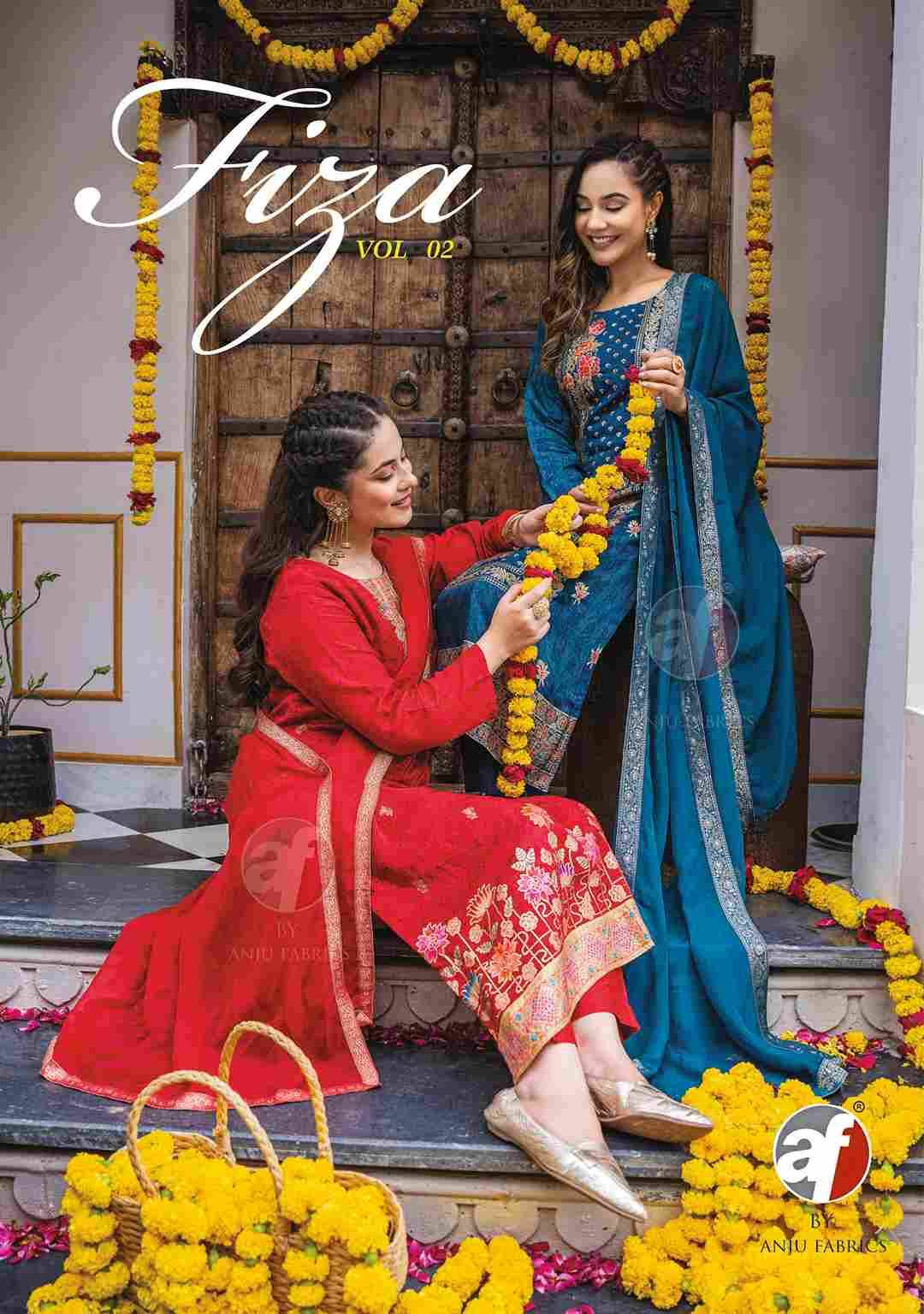 Fiza Vol-2 By Anju Fabrics 3921 To 3925 Series Designer Festive Suits Collection Beautiful Stylish Fancy Colorful Party Wear & Occasional Wear Pure Dola Jacquard Embroidered Dresses At Wholesale Price