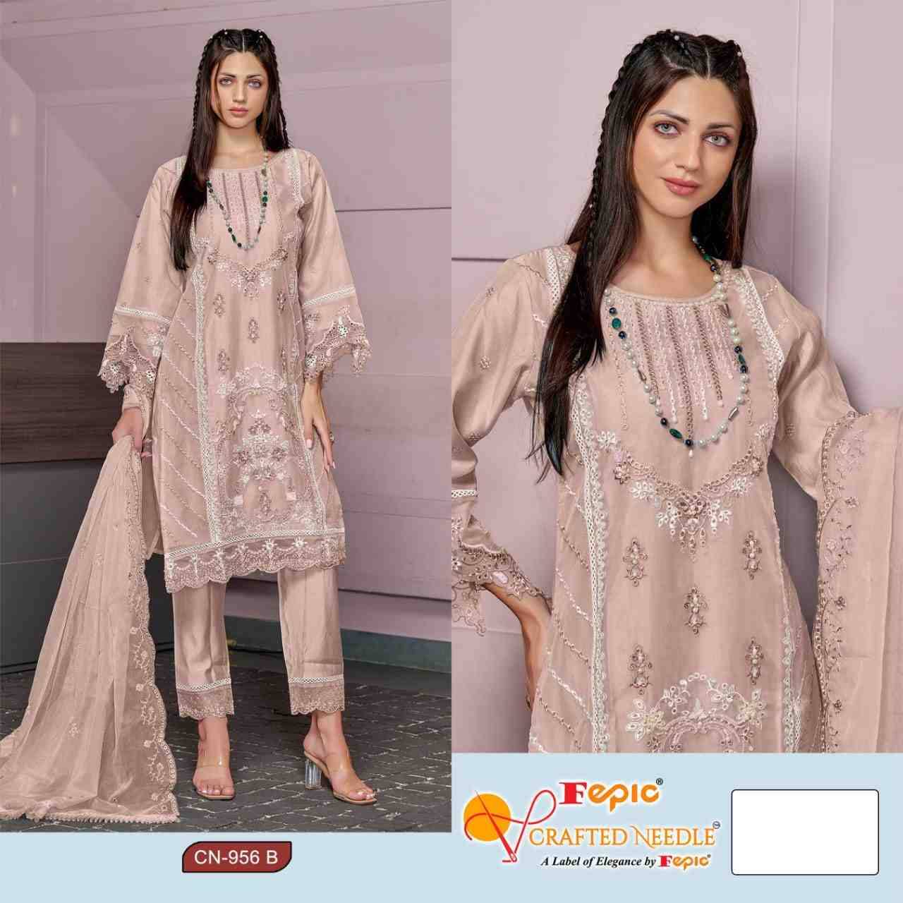 Fepic 956 Colours By Fepic 956-A To 956-C Series Beautiful Pakistani Suits Colorful Stylish Fancy Casual Wear & Ethnic Wear Pure Organza Embroidered Dresses At Wholesale Price