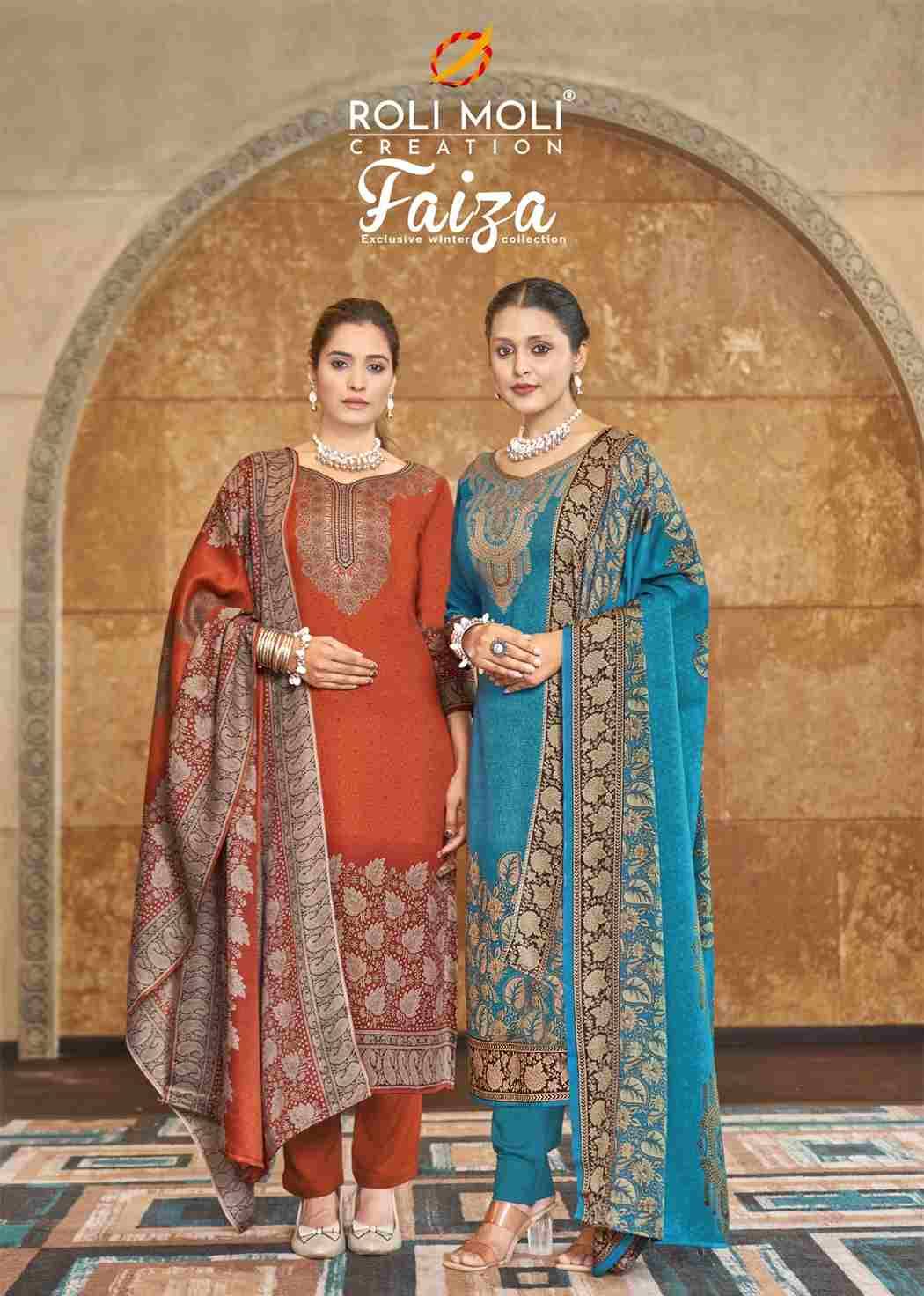 Faiza By Roli Moli 1001 To 1008 Series Beautiful Stylish Festive Suits Fancy Colorful Casual Wear & Ethnic Wear & Ready To Wear Pashmina Dresses At Wholesale Price