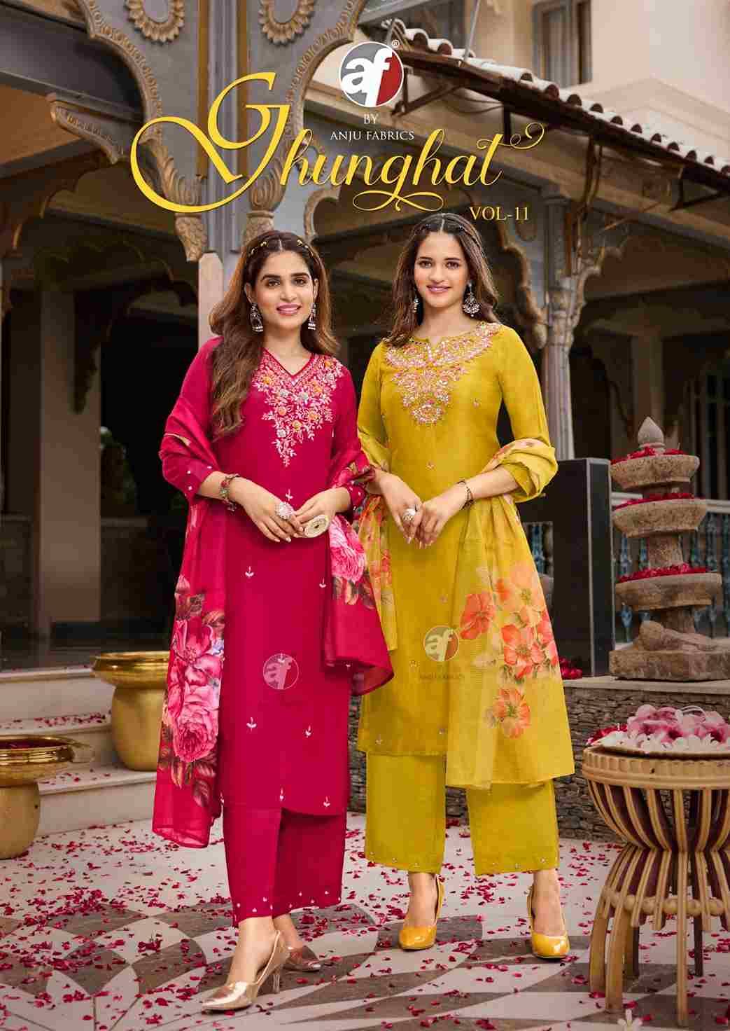 Ghunghat Vol-11 By Anju Fabrics 3861 To 3866 Series Designer Festive Suits Beautiful Stylish Fancy Colorful Party Wear & Occasional Wear Pure Dola Silk Dresses At Wholesale Price