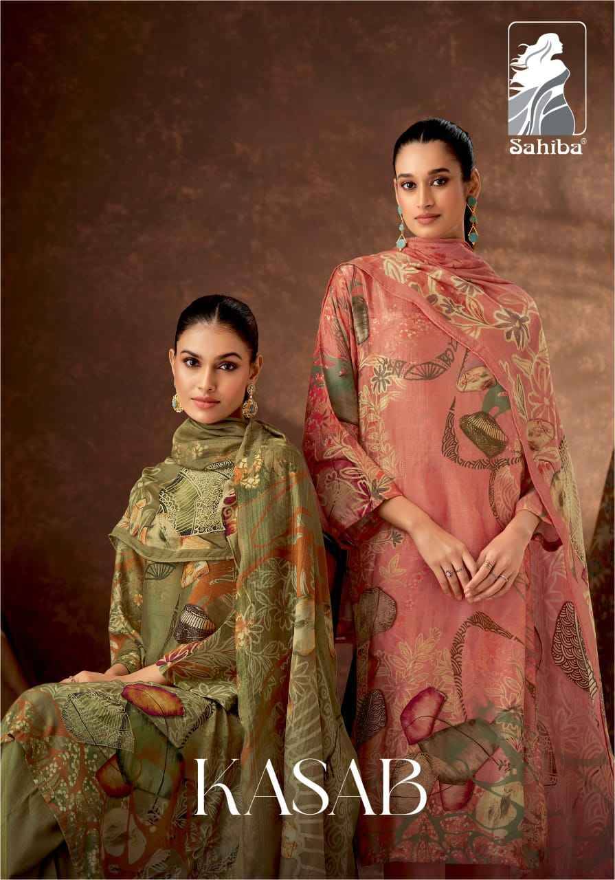 Kasab By Sahiba Fabrics Beautiful Festive Suits Colorful Stylish Fancy Casual Wear & Ethnic Wear Muslin Silk Dresses At Wholesale Price