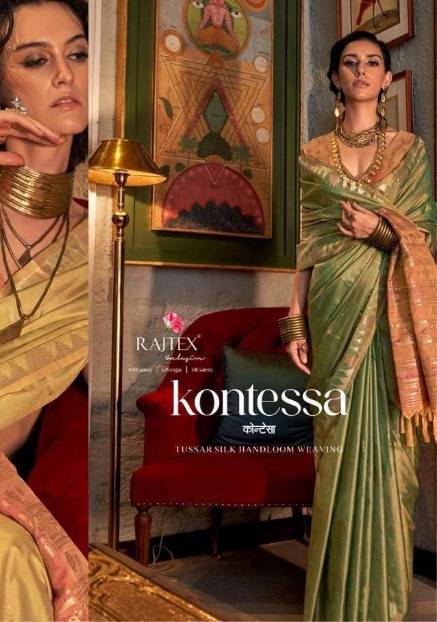 Kontessa By Raj Tex 395001 To 395006 Series Indian Traditional Wear Collection Beautiful Stylish Fancy Colorful Party Wear & Occasional Wear Tussar Silk Sarees At Wholesale Price