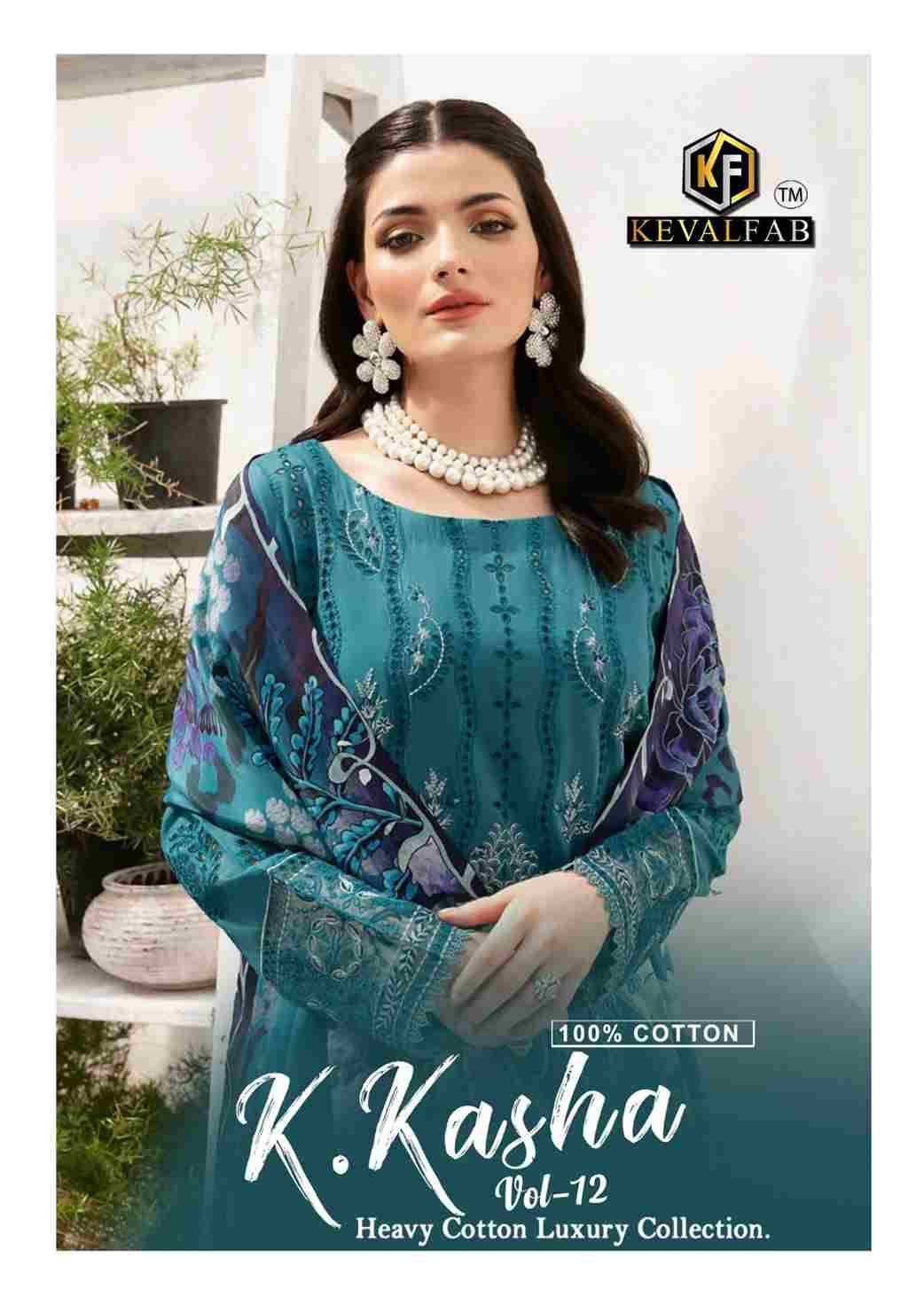 K.Kasha Vol-12 By Keval Fab 12001 To 12006 Series Beautiful Festive Suits Stylish Fancy Colorful Casual Wear & Ethnic Wear Pure Cotton Print Dresses At Wholesale Price