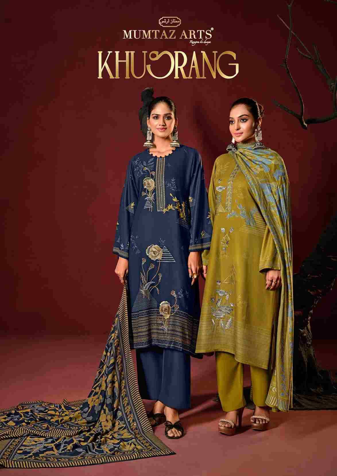 Khusrang By Mumtaz Arts 1401 To 1404 Series Beautiful Festive Suits Colorful Stylish Fancy Casual Wear & Ethnic Wear Pure Viscose Pashmina Print Dresses At Wholesale Price