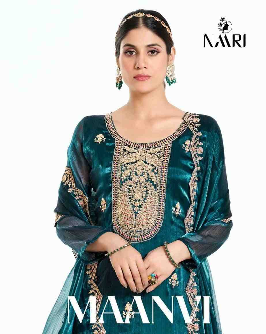 Maanvi By Naari 103001 To 103004 Series Beautiful Stylish Festive Suits Fancy Colorful Casual Wear & Ethnic Wear & Ready To Wear Pure Silk Dresses At Wholesale Price