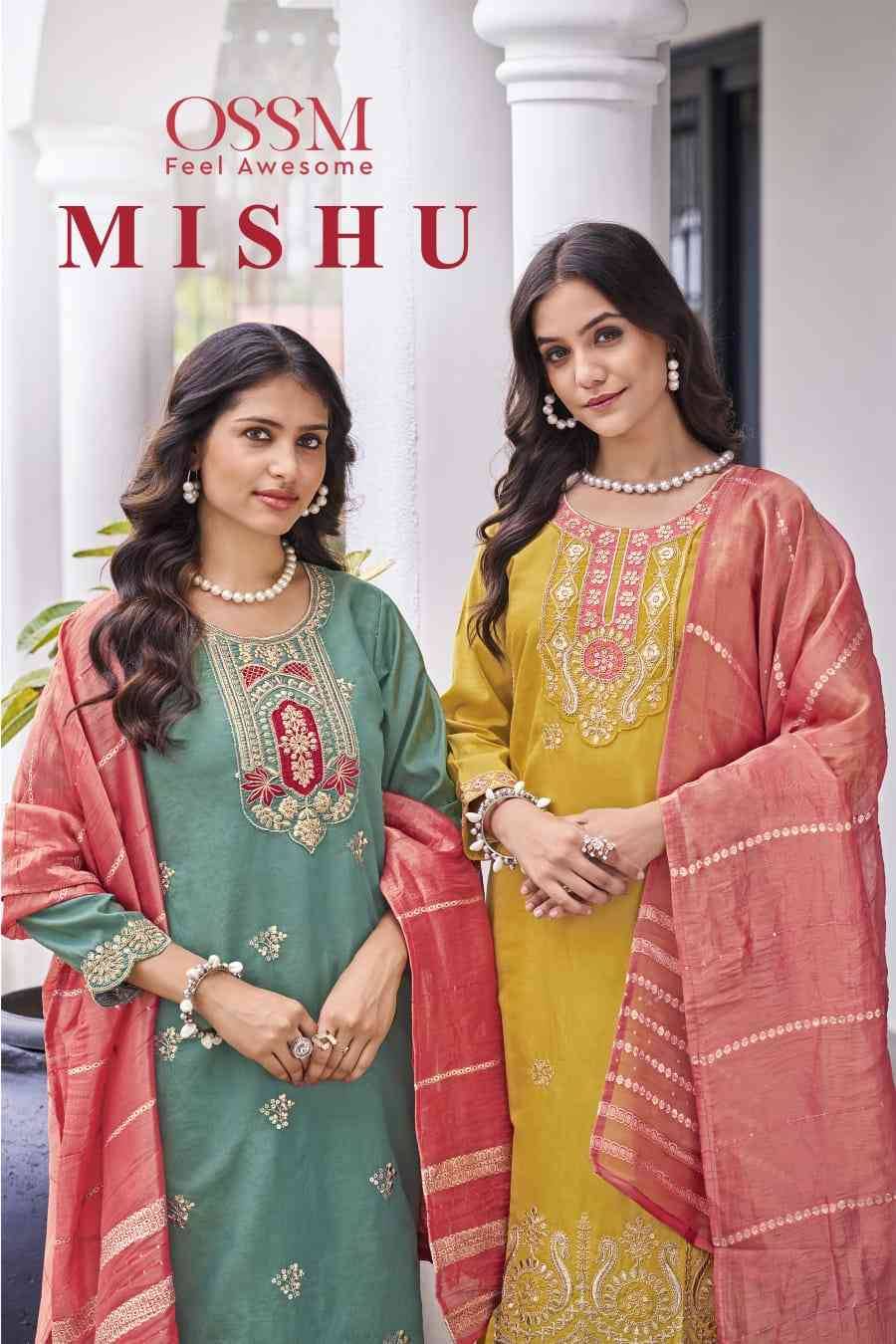 Mishu By Ossm 1001 To 1004 Series Designer Stylish Fancy Colorful Beautiful Party Wear & Ethnic Wear Collection Shimmer Kurtis At Wholesale Price