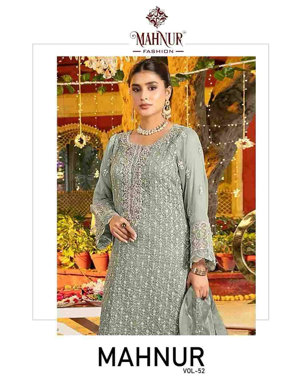 Mahnur Vol-52 By Mahnur Fashion 52001 To 52003 Series Beautiful Pakistani Suits Colorful Stylish Fancy Casual Wear & Ethnic Wear Organza Dresses At Wholesale Price