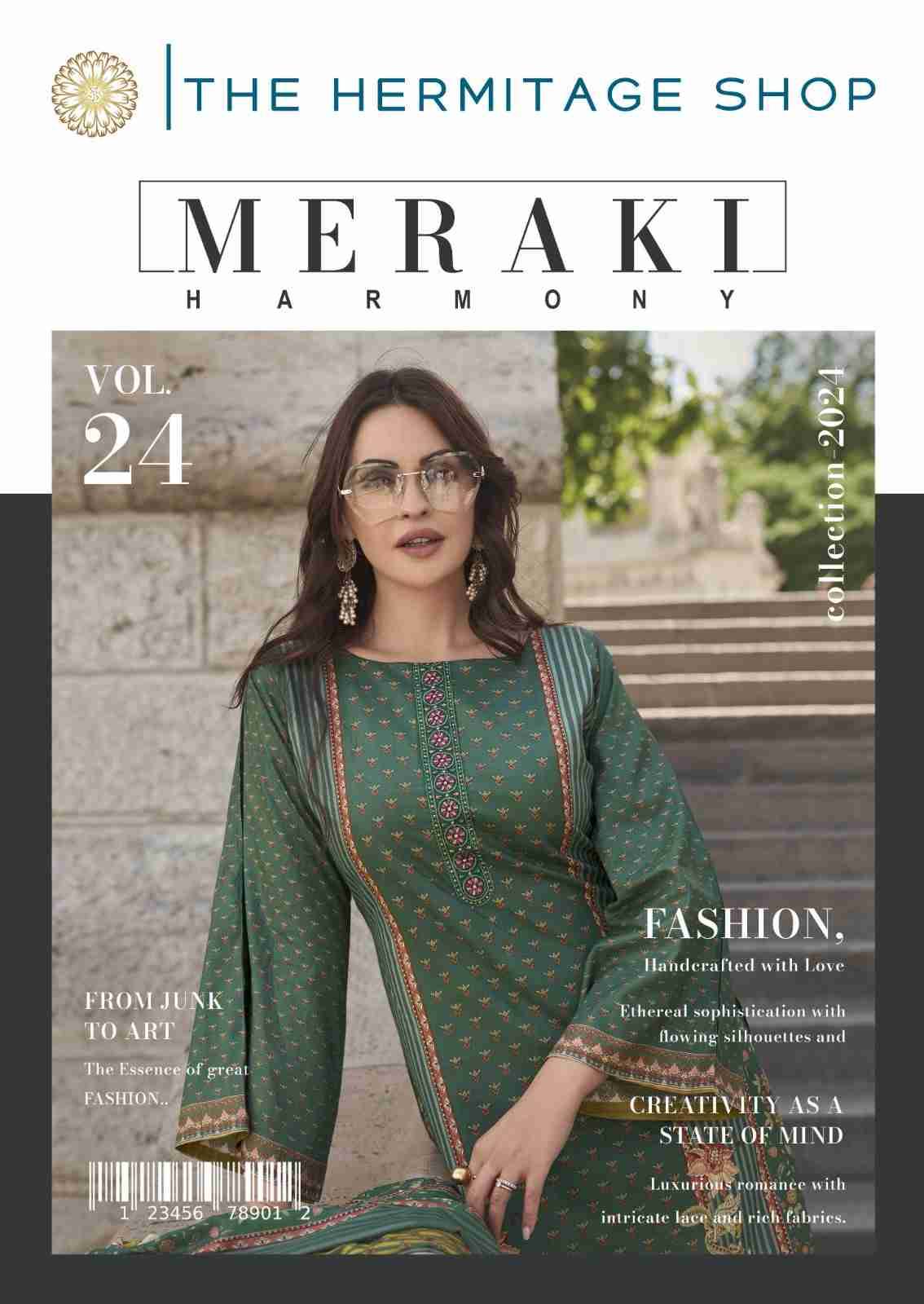 Meraki By The Hermitage Shop 9000 To 9005 Series Beautiful Festive Suits Stylish Fancy Colorful Casual Wear & Ethnic Wear Pure Lawn Print Dresses At Wholesale Price