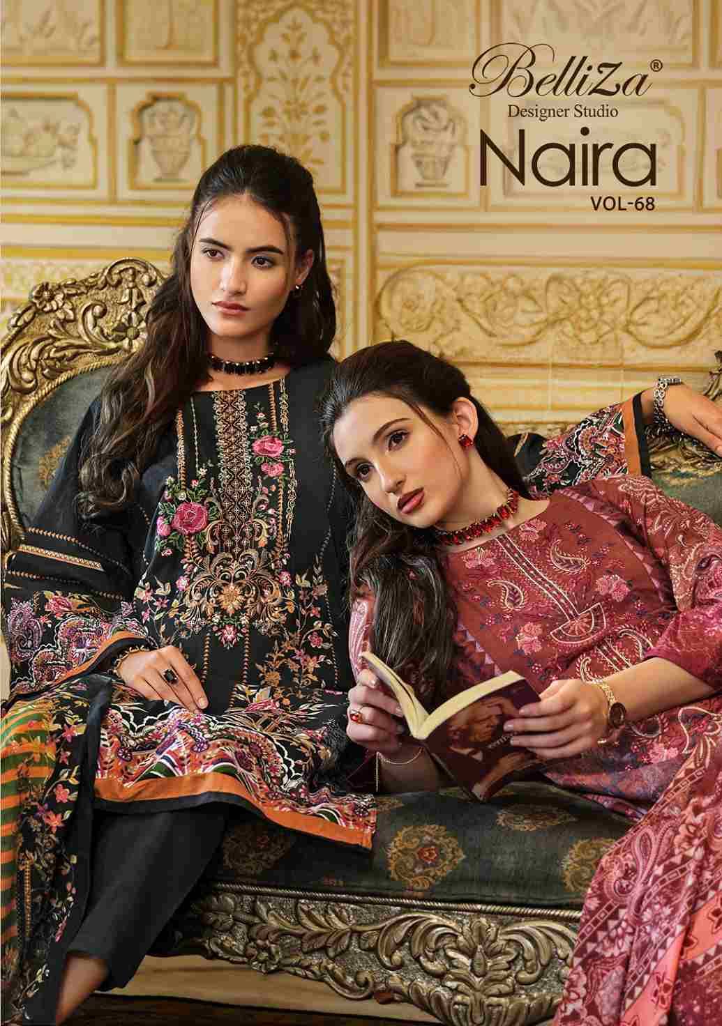 Naira Vol-68 By Belliza 953-001 To 953-008 Series Beautiful Festive Suits Stylish Fancy Colorful Casual Wear & Ethnic Wear Pure Cotton Print Dresses At Wholesale Price