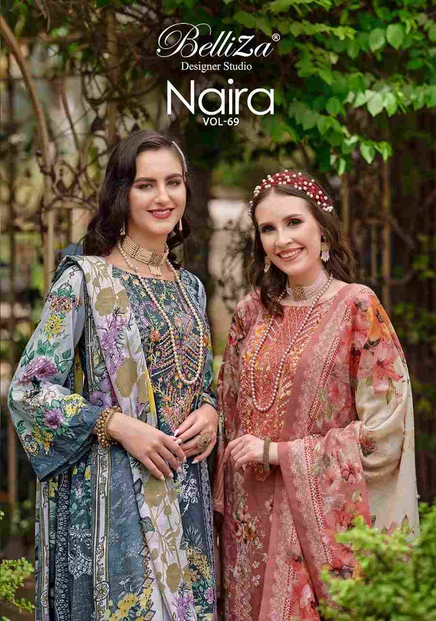 Naira Vol-69 By Belliza 954-001 To 954-008 Series Beautiful Festive Suits Stylish Fancy Colorful Casual Wear & Ethnic Wear Pure Cotton Print Dresses At Wholesale Price