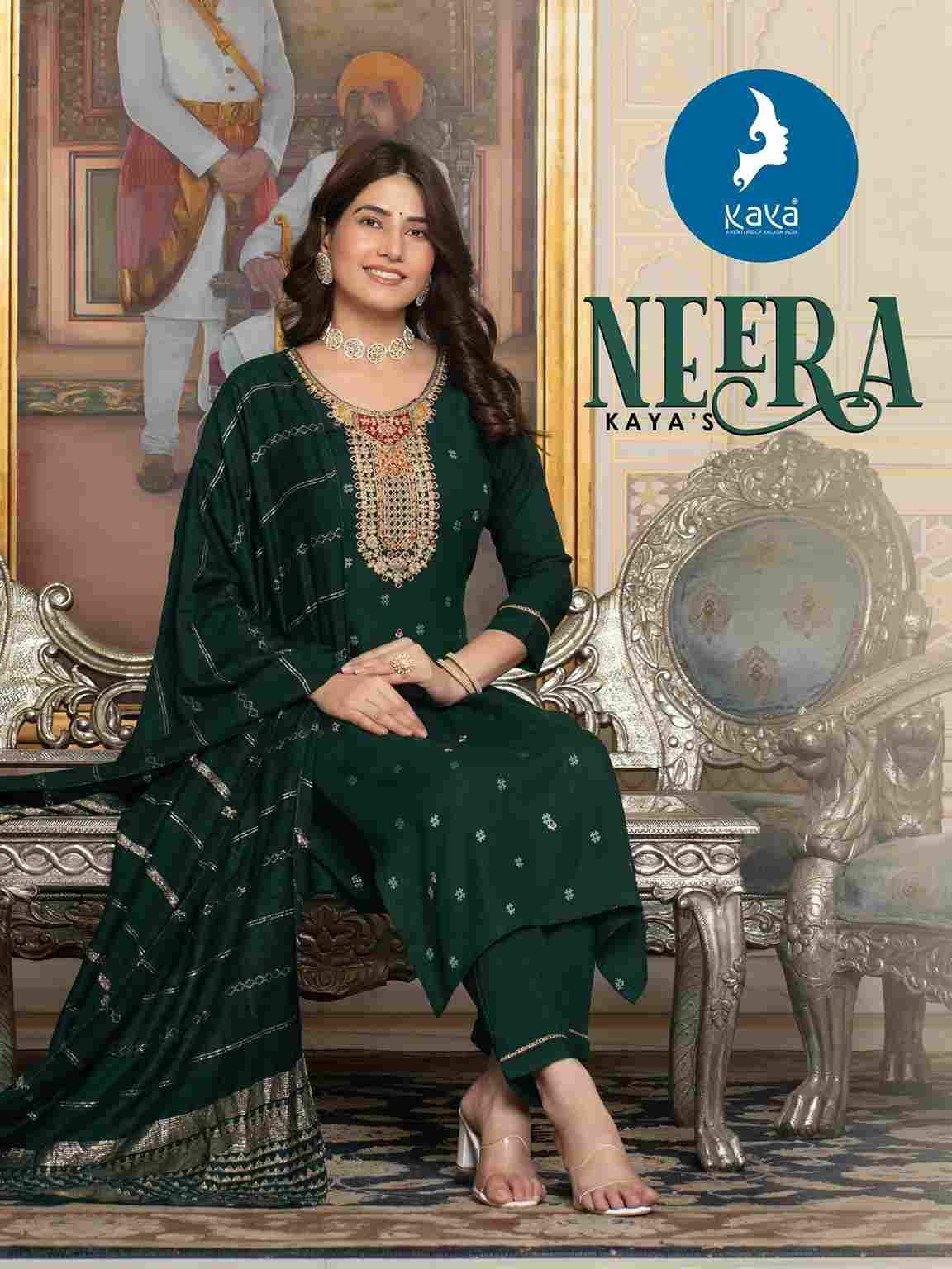 Neera By Kaya 01 To 06 Series Designer Festive Suits Collection Beautiful Stylish Fancy Colorful Party Wear & Occasional Wear Rayon Jacquard Dresses At Wholesale Price