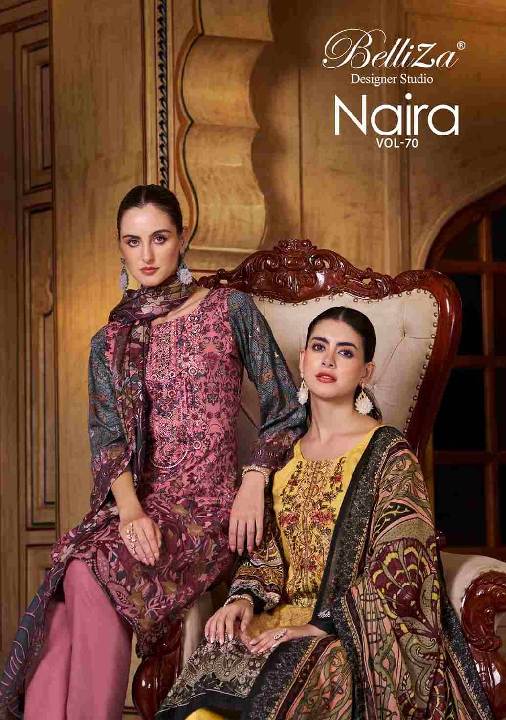 Naira Vol-70 By Belliza 959-001 To 959-008 Series Beautiful Festive Suits Stylish Fancy Colorful Casual Wear & Ethnic Wear Pure Cotton Print Dresses At Wholesale Price