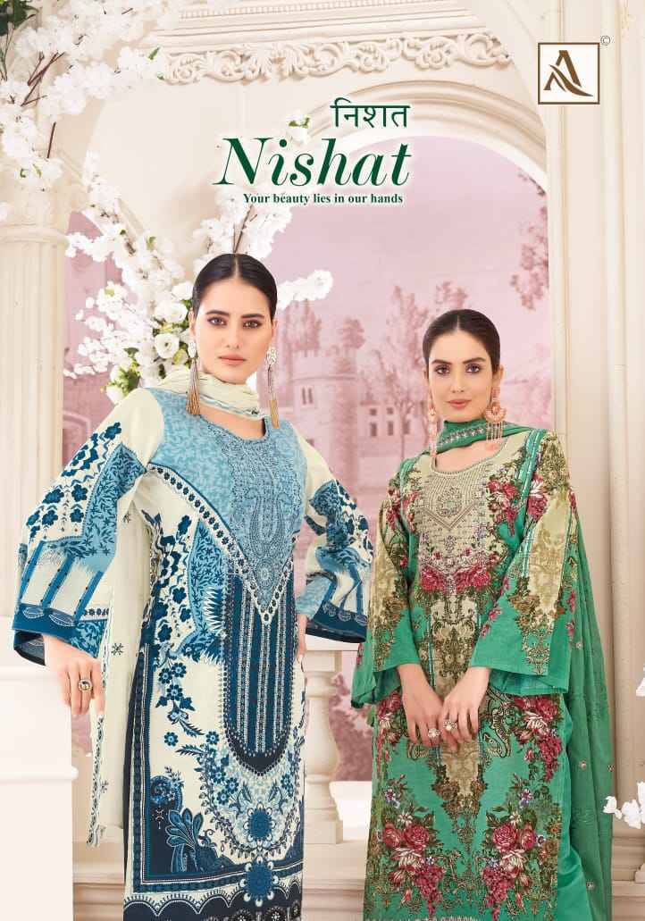 Nishat By Alok Suit 1616-001 To 1616-008 Series Beautiful Stylish Festive Suits Fancy Colorful Casual Wear & Ethnic Wear & Ready To Wear Pure Cambric Cotton Print Dresses At Wholesale Price