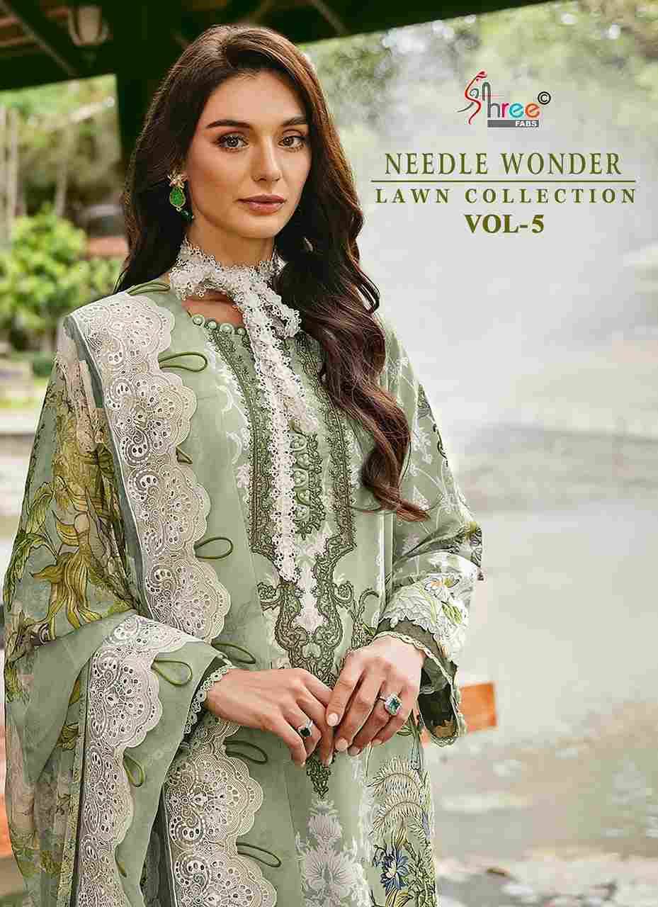 Needle Wonder Lawn Collection Vol-5 By Shree Fabs 3681 To 3686 Series Designer Pakistani Suits Beautiful Fancy Stylish Colorful Party Wear & Occasional Wear Pure Cotton With Embroidery Dresses At Wholesale Price