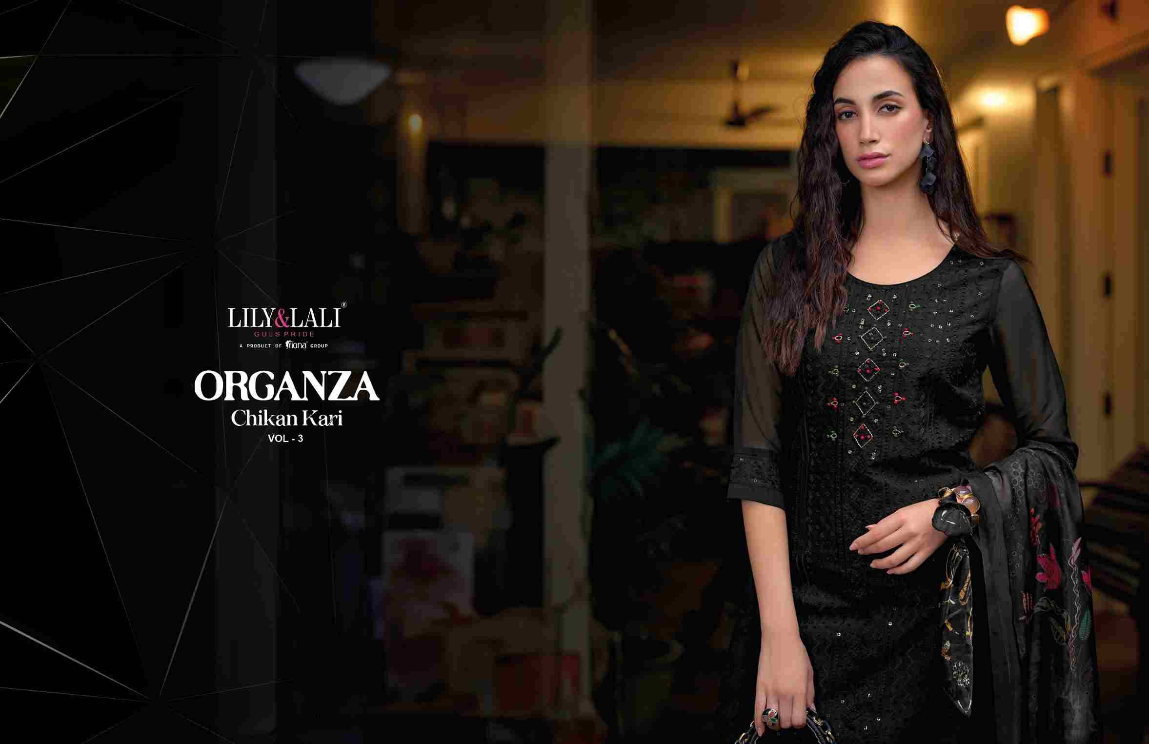 Organza Chikan Kari Vol-3 By Lily And Lali 21801 To 21806 Series Designer Festive Suits Collection Beautiful Stylish Fancy Colorful Party Wear & Occasional Wear Organza With Work Dresses At Wholesale Price