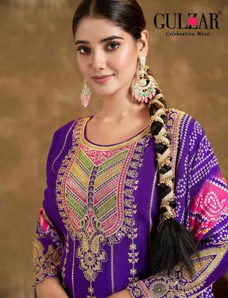 Phoolzari Vol-2 By Gulzar 2131 To 2134 Series Beautiful Festive Suits Colorful Stylish Fancy Casual Wear & Ethnic Wear Chinnon Dresses At Wholesale Price