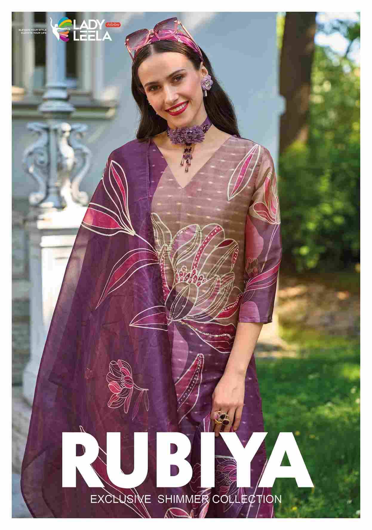 Rubiya By Lady Leela 1351 To 1356 Series Designer Festive Suits Beautiful Fancy Stylish Colorful Party Wear & Occasional Wear Jacquard Print Dresses At Wholesale Price