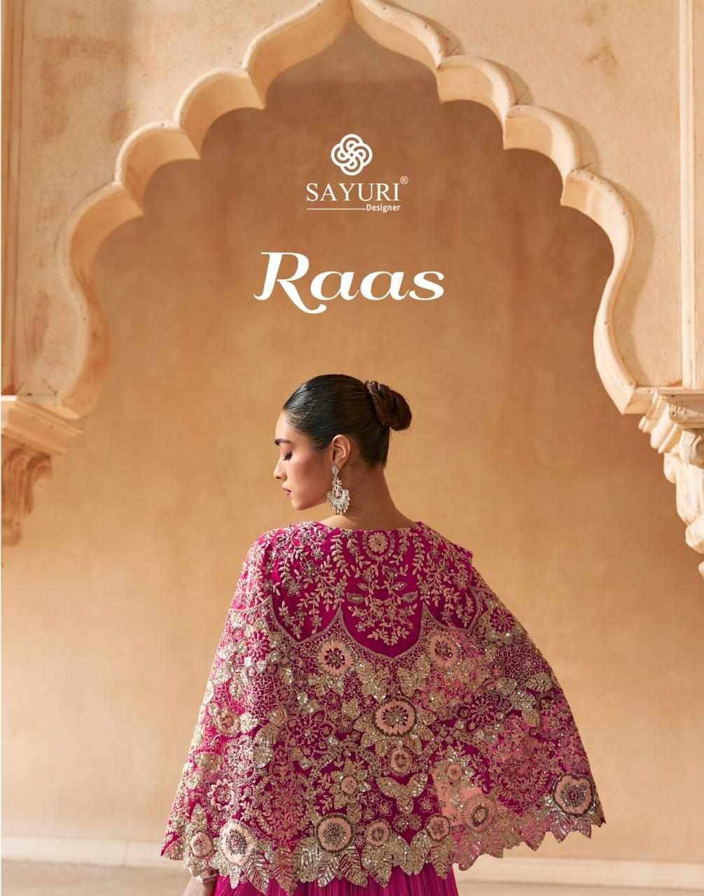 Raas By Sayuri 5603 To 5605 Series Navratri Wear Collection Beautiful Stylish Colorful Fancy Party Wear & Occasional Wear Chinnon Silk/Viscose Jacqaurd Lehengas At Wholesale Price