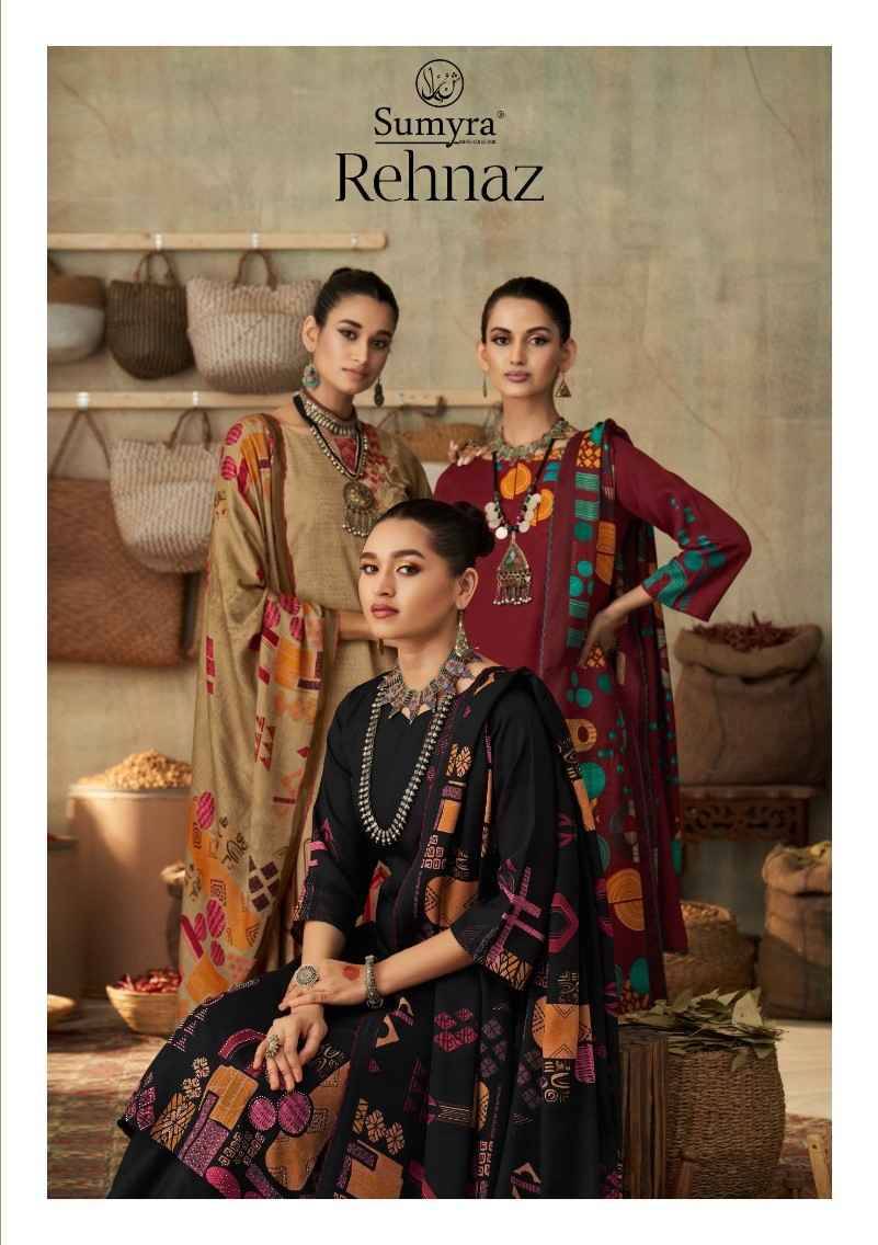 Rehnaz By Sumyra 72001 To 72006 Series Beautiful Stylish Suits Fancy Colorful Casual Wear & Ethnic Wear & Ready To Wear Pure Pashmina Print With Work Dresses At Wholesale Price