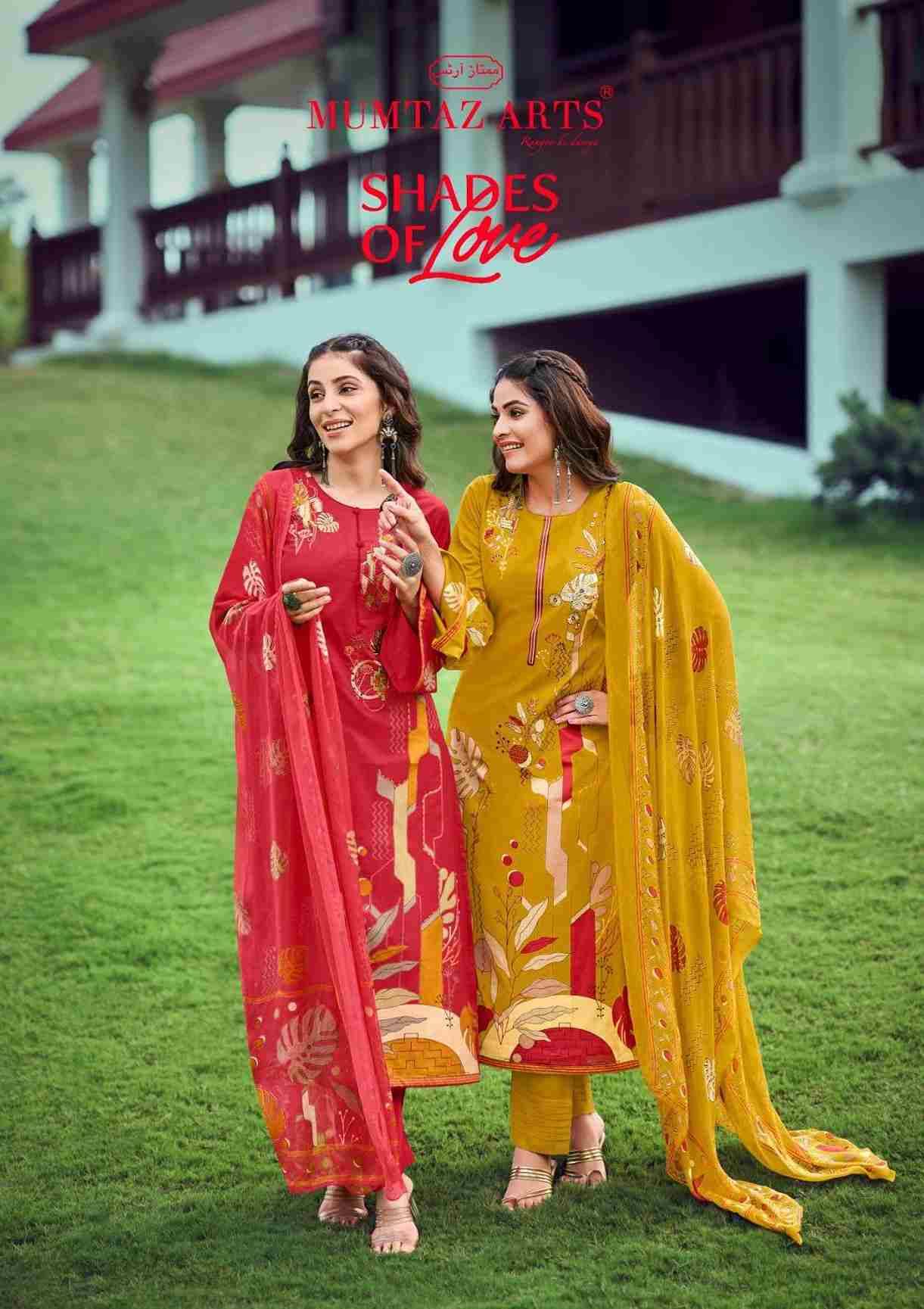 Shades Of Love By Mumtaz Arts 13001 To 13004 Series Beautiful Festive Suits Stylish Fancy Colorful Casual Wear & Ethnic Wear Pure Cambric Cotton Print Dresses At Wholesale Price