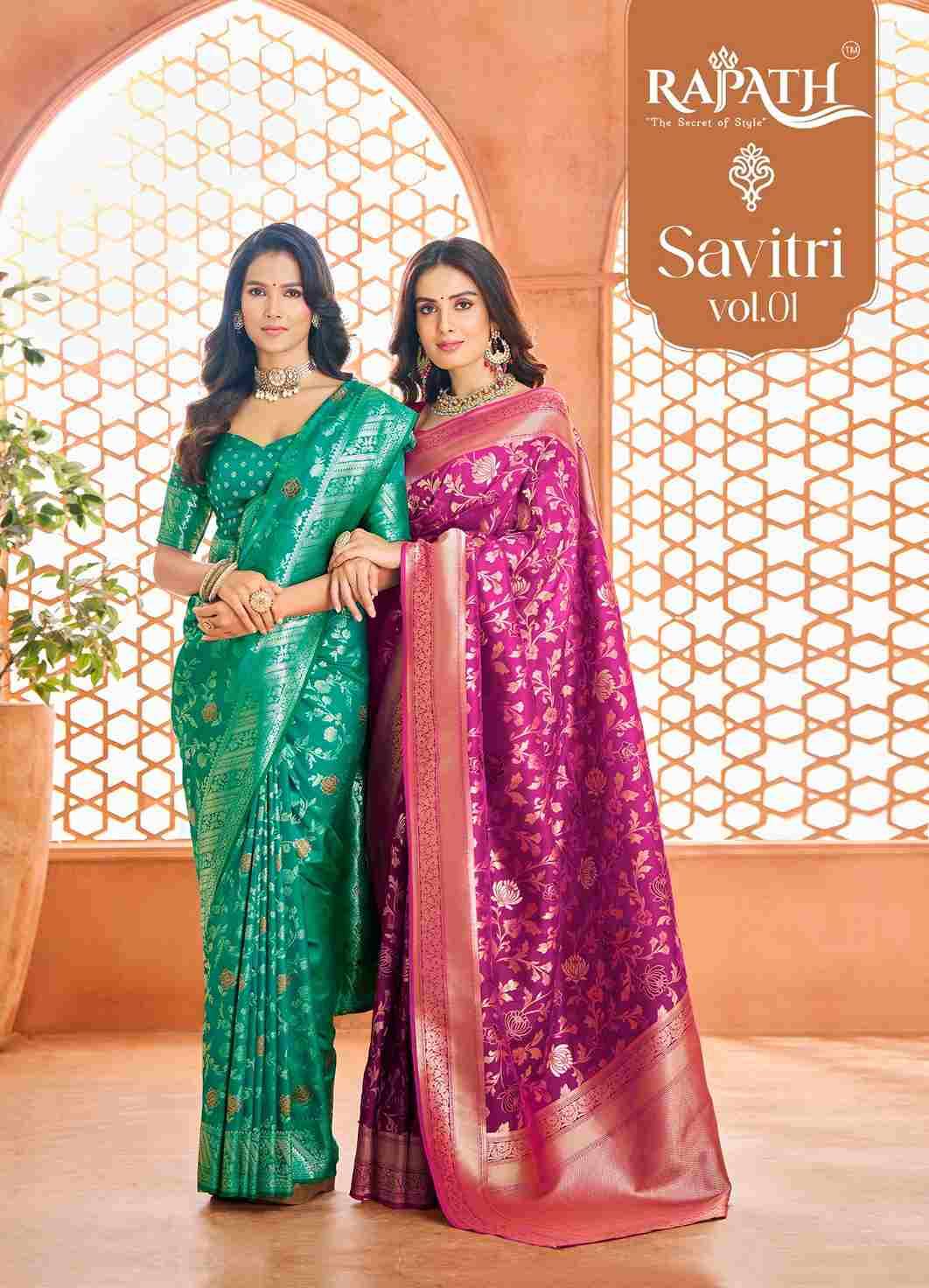 Savitri Vol-1 By Rajpath 970001 To 970006 Series Indian Traditional Wear Collection Beautiful Stylish Fancy Colorful Party Wear & Occasional Wear Silk Sarees At Wholesale Price