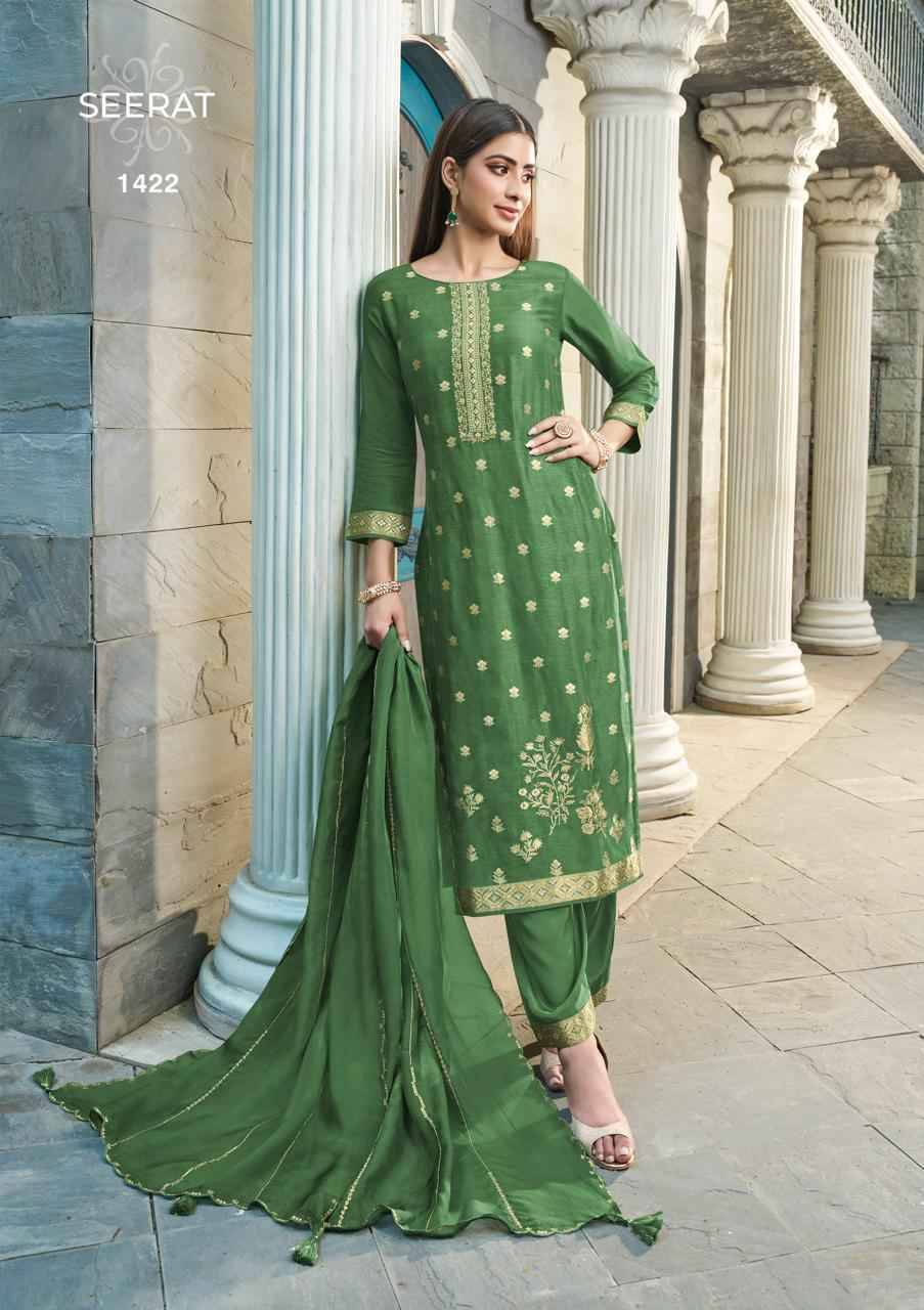 Seerat By Vinay Fashion 1421 To 1424 Series Designer Festive Suits Collection Beautiful Stylish Fancy Colorful Party Wear & Occasional Wear Pure Viscose Embroidered Dresses At Wholesale Price