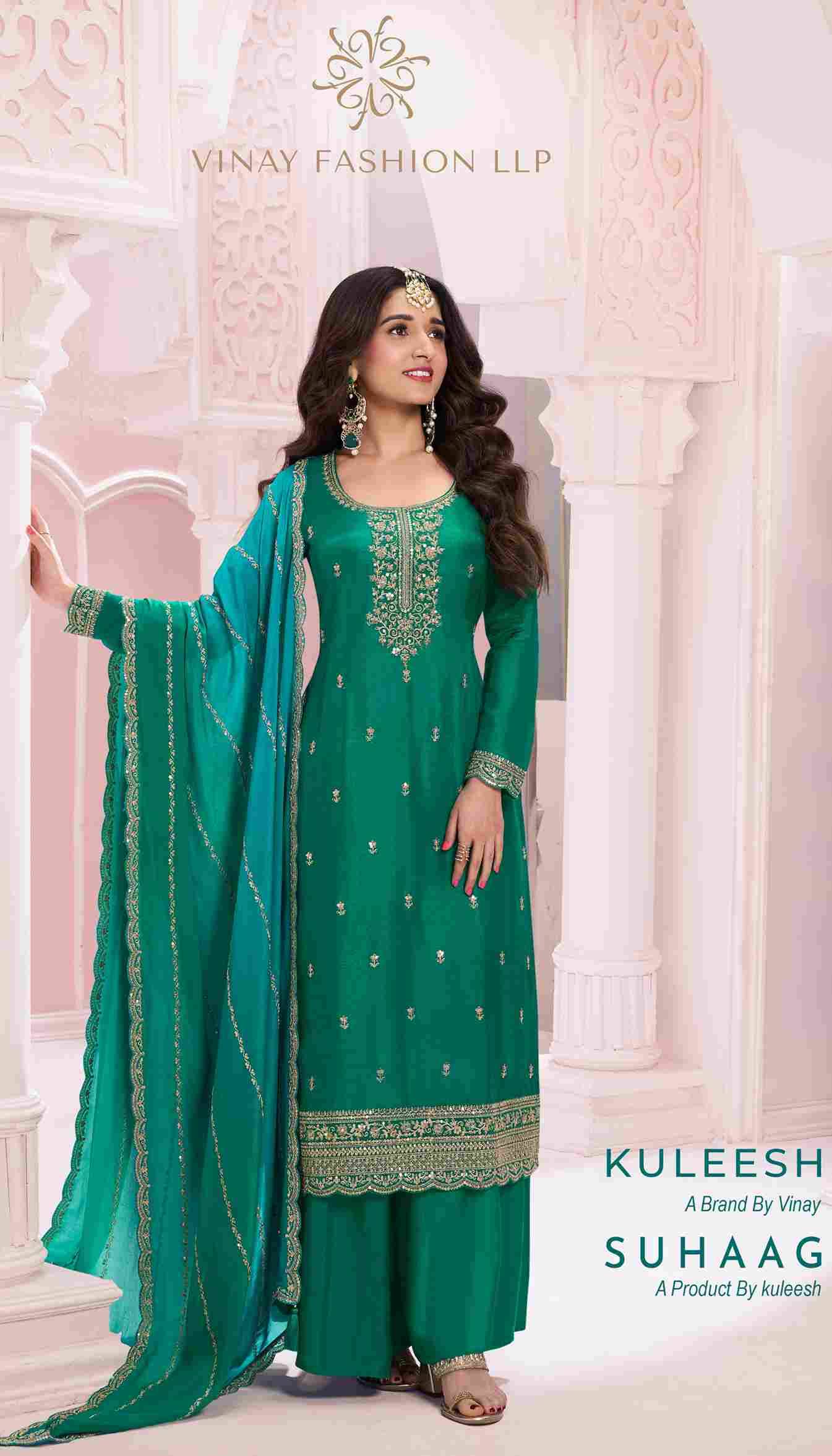 Suhaag By Vinay Fashion 69451 To 69454 Series Designer Festive Suits Collection Beautiful Stylish Fancy Colorful Party Wear & Occasional Wear Pure Silk Georgette Embroidered Dresses At Wholesale Price