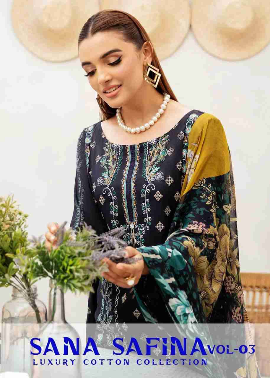 Sana Safina Vol-3 By Fashid Wholesale 301 To 306 Series Beautiful Stylish Festive Suits Fancy Colorful Casual Wear & Ethnic Wear & Ready To Wear Pure Cotton Dresses At Wholesale Price