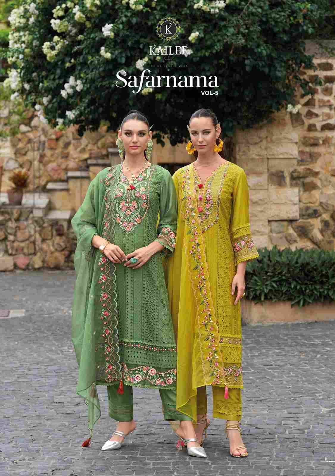 Safarnama Vol-5 By Kailee 43771 To 43776 Series Designer Festive Suits Collection Beautiful Stylish Fancy Colorful Party Wear & Occasional Wear Pure Viscose Muslin Embroidered Dresses At Wholesale Price