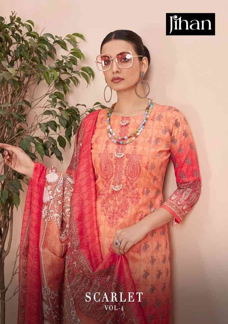 Scarlet Vol-4 By Jihan 3488 To 3491 Series Beautiful Stylish Pakistani Suits Fancy Colorful Casual Wear & Ethnic Wear & Ready To Wear Pure Lawn Print Dresses At Wholesale Price