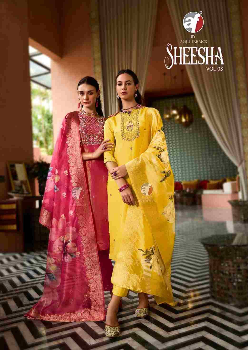 Sheesha Vol-3 By Anju Fabrics 3911 To 3916 Series Designer Festive Suits Beautiful Stylish Fancy Colorful Party Wear & Occasional Wear Pure Silk Dresses At Wholesale Price