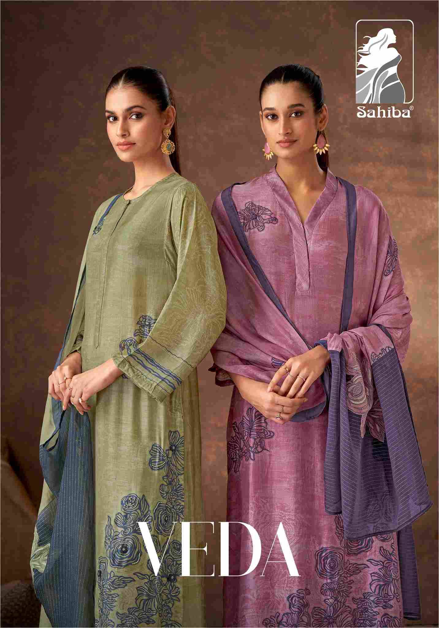 Veda By Sahiba Fabrics Beautiful Festive Suits Stylish Fancy Colorful Casual Wear & Ethnic Wear Muslin Silk Dresses At Wholesale Price