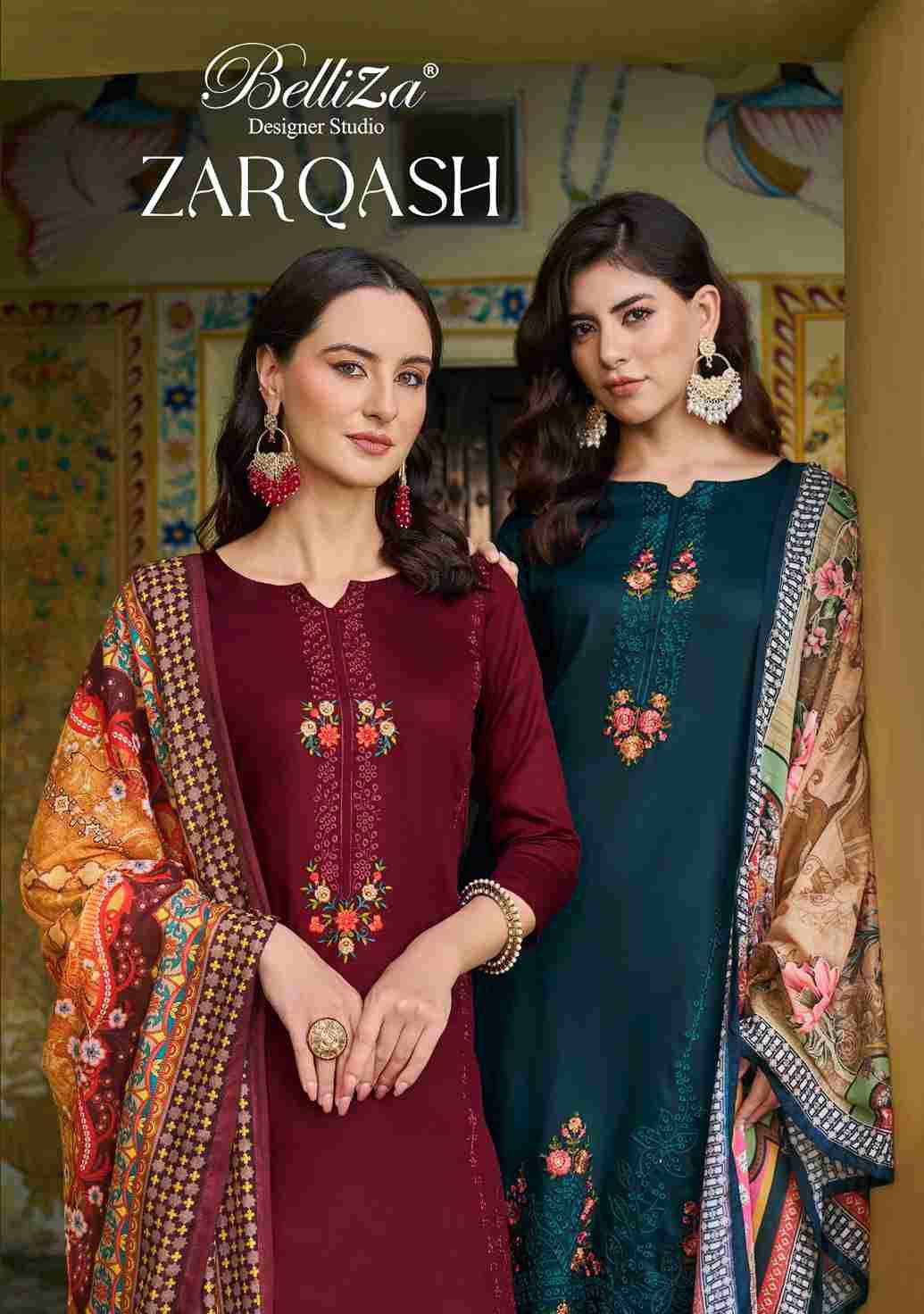 Zarqash By Belliza 958-001 To 958-008 Series Beautiful Festive Suits Stylish Fancy Colorful Casual Wear & Ethnic Wear Pure Jam Cotton Print Dresses At Wholesale Price