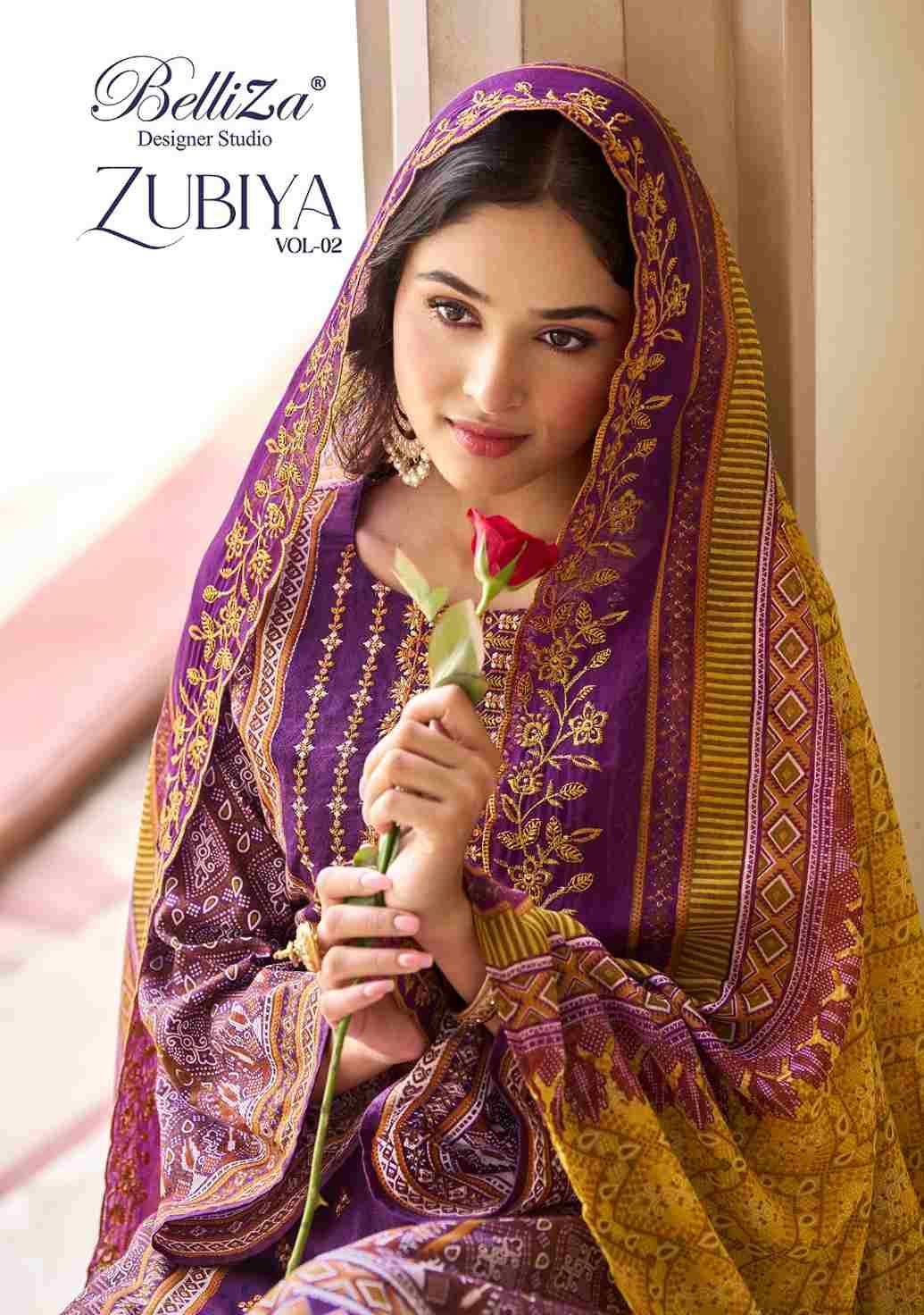 Zubiya Vol-2 By Belliza 961-001 To 961-008 Series Beautiful Festive Suits Stylish Fancy Colorful Casual Wear & Ethnic Wear Pure Cotton Print Dresses At Wholesale Price