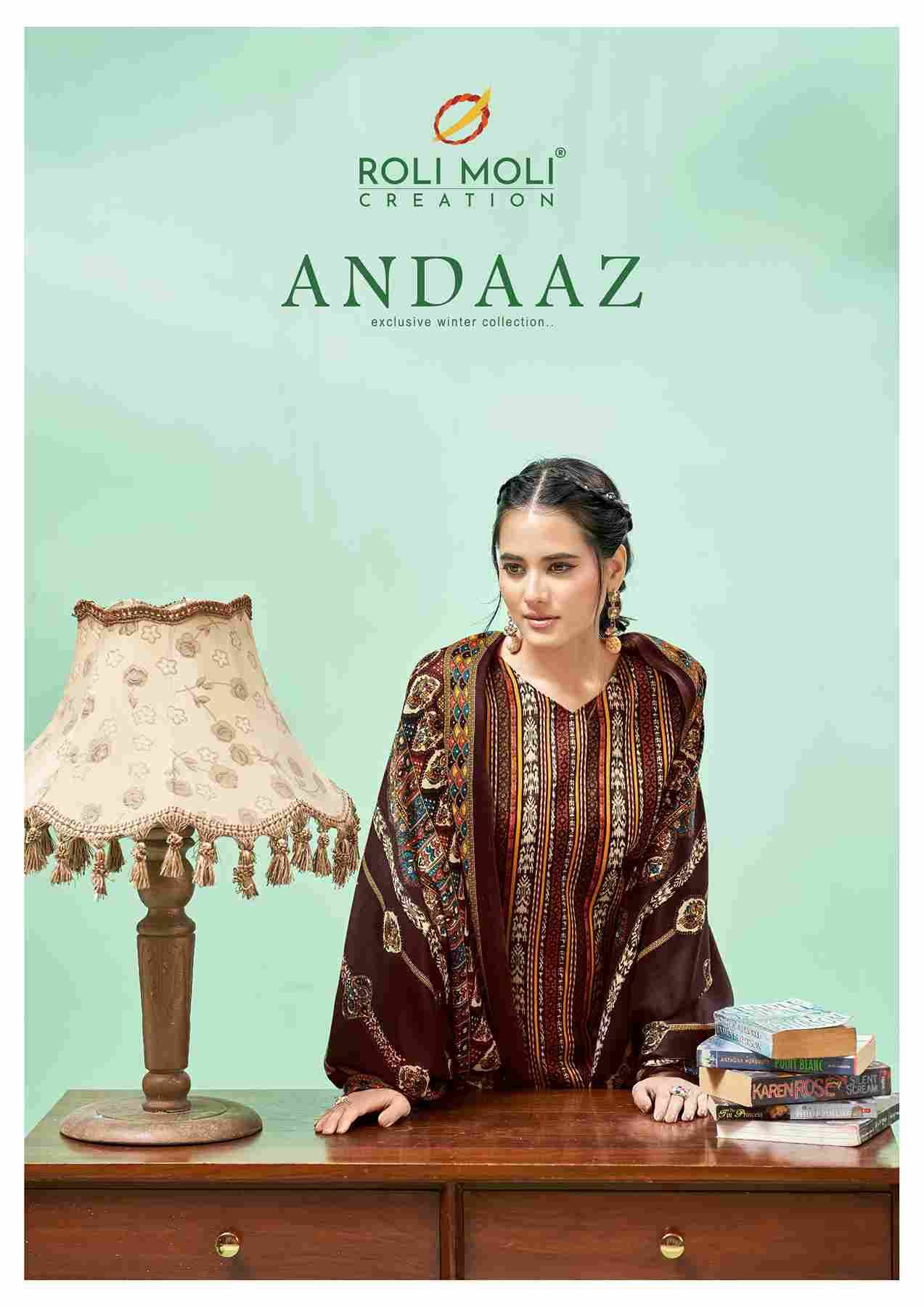 Andaaz By Roli Moli 1001 To 1008 Series Beautiful Stylish Festive Suits Fancy Colorful Casual Wear & Ethnic Wear & Ready To Wear Pashmina Dresses At Wholesale Price