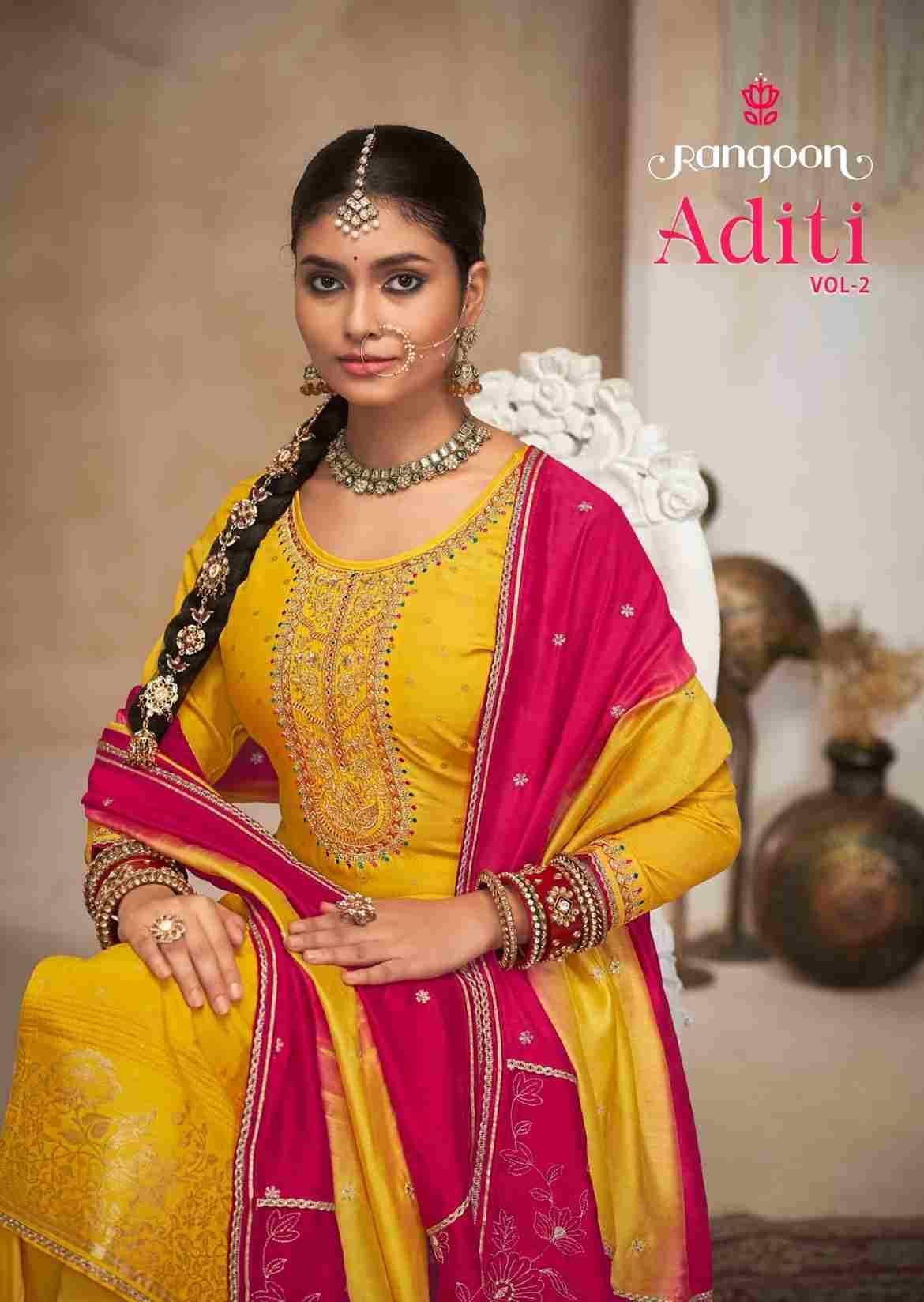 Aditi Vol-2 By Rangoon 5361 To 5364 Series Beautiful Stylish Festive Suits Fancy Colorful Casual Wear & Ethnic Wear & Ready To Wear Viscose Jacquard Dresses At Wholesale Price