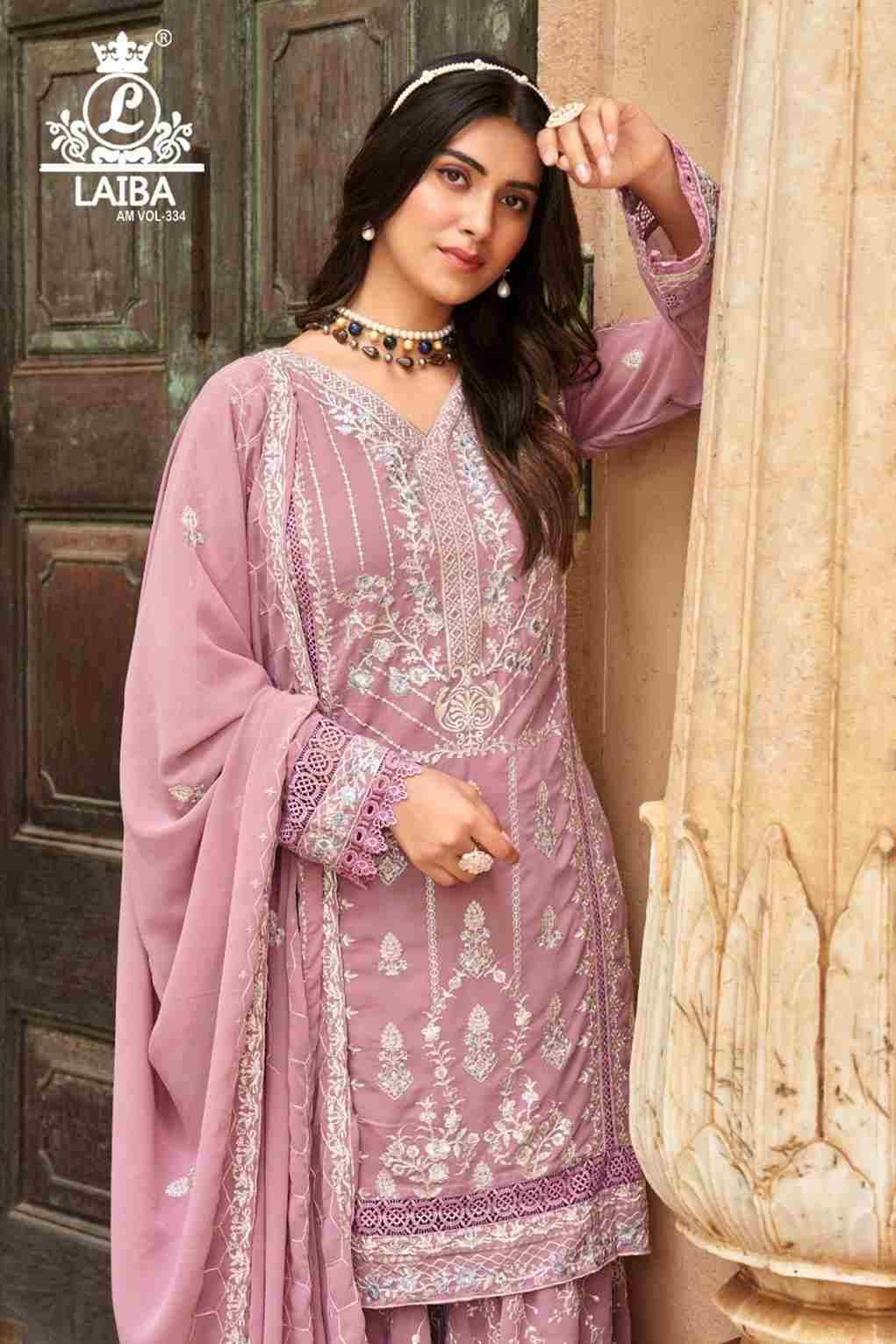 AM Vol-334 By Laiba 334-A To 334-C Series Beautiful Pakistani Suits Colorful Stylish Fancy Casual Wear & Ethnic Wear Pure Organza Embroidered Dresses At Wholesale Price