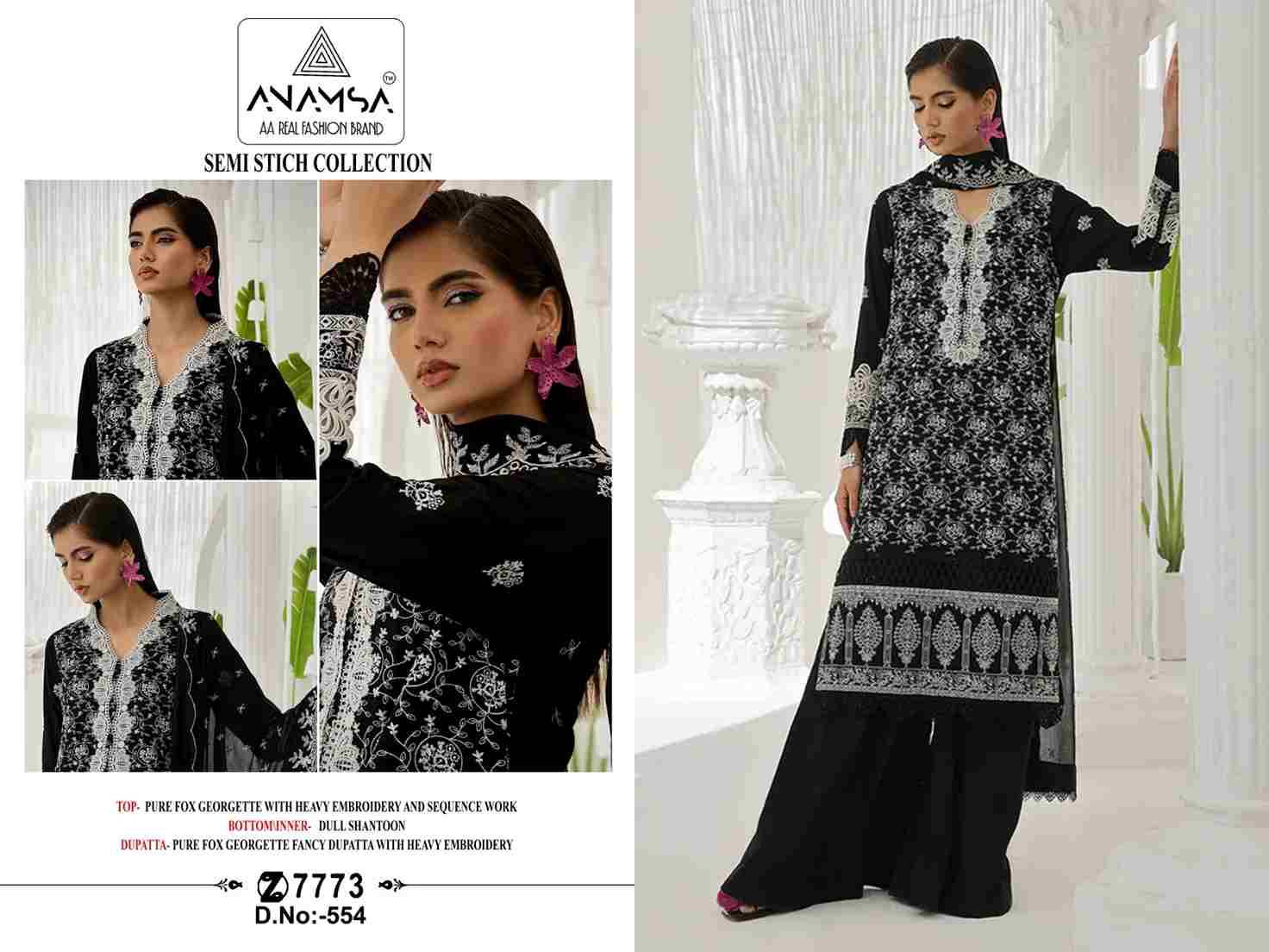 Anamsa Hit Design 554 By Fashid Wholesale Beautiful Pakistani Suits Colorful Stylish Fancy Casual Wear & Ethnic Wear Pure Faux Georgette Embroidered Dresses At Wholesale Price