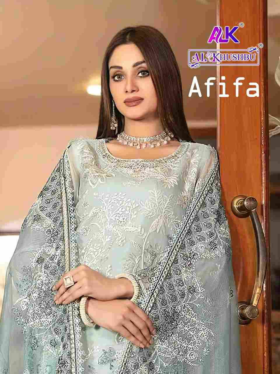 Afifa By Al Khushbu 6027 To 6029 Series Beautiful Pakistani Suits Colorful Stylish Fancy Casual Wear & Ethnic Wear Faux Georgette Dresses At Wholesale Price