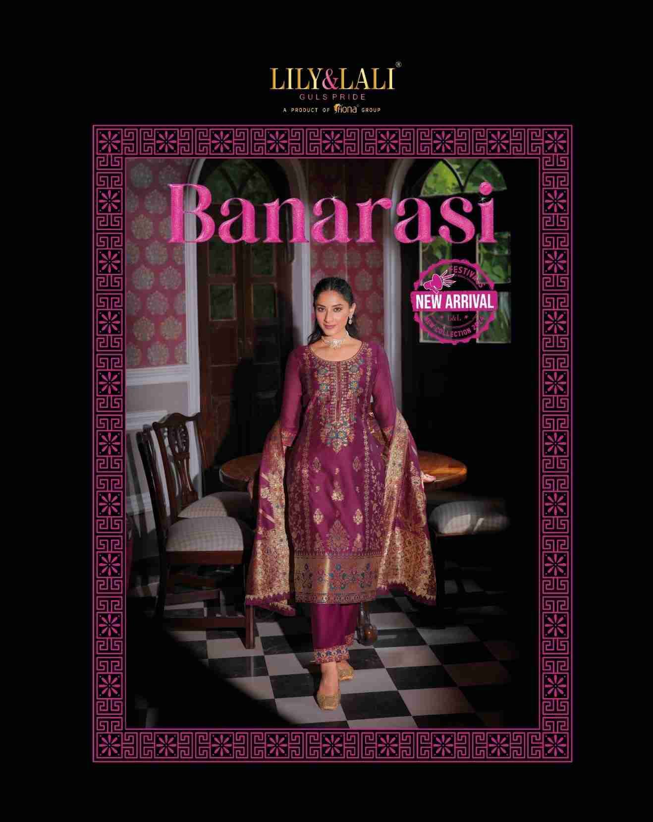 Banarasi By Lily And Lali 23101 To 23106 Series Beautiful Stylish Festive Suits Fancy Colorful Casual Wear & Ethnic Wear & Ready To Wear Banarasi Jacquard Silk Dresses At Wholesale Price