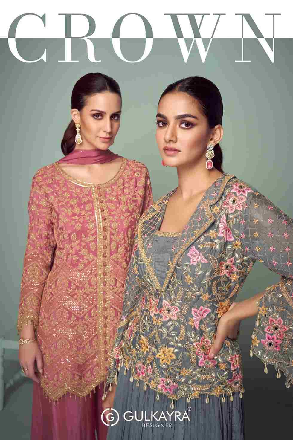 Crown By Gulkayra Designer 7508 To 7509 Series Beautiful Festive Suits Colorful Stylish Fancy Casual Wear & Ethnic Wear Pure Chinnon Print Dresses At Wholesale Price