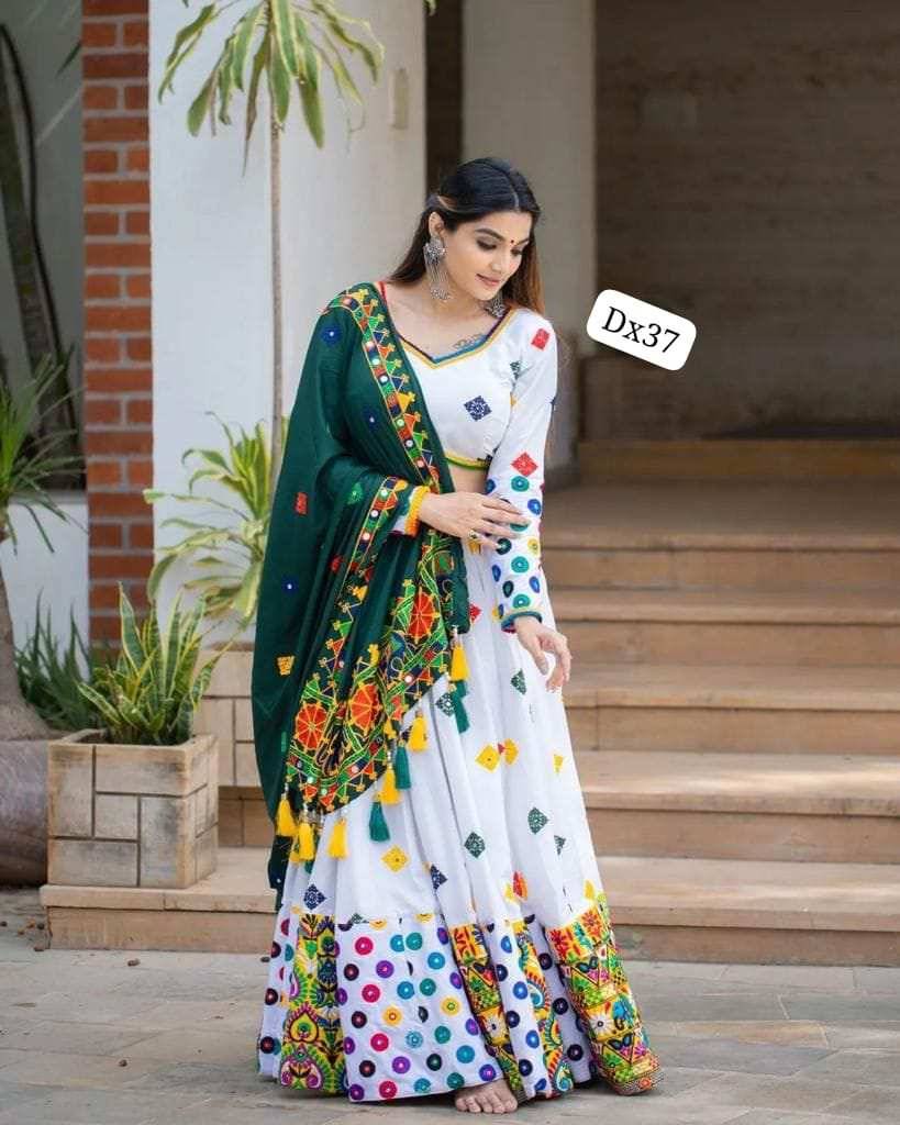 Dx-37 By Fashi Wholesale Designer Beautiful Navratri Collection Occasional Wear & Party Wear Cotton Lehengas At Wholesale Price