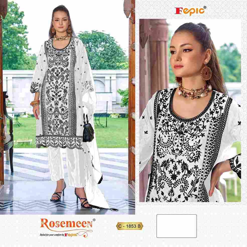 Fepic 1853 Colours By Fepic 1853-A To 1853-B Series Beautiful Pakistani Suits Colorful Stylish Fancy Casual Wear & Ethnic Wear Organza Embroidered Dresses At Wholesale Price