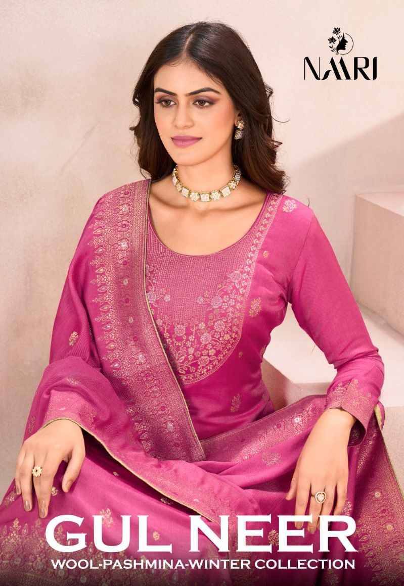 Gul Neer By Naari 107001 To 107004 Series Beautiful Festive Suits Stylish Fancy Colorful Casual Wear & Ethnic Wear Pashmina Jacquard Dresses At Wholesale Price