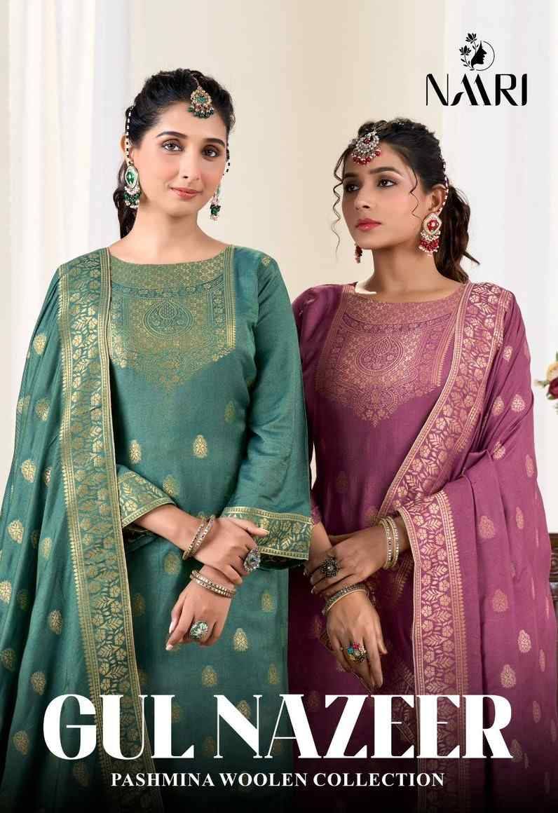 Gul Nazeer By Naari 116001 To 116004 Series Beautiful Festive Suits Stylish Fancy Colorful Casual Wear & Ethnic Wear Pashmina Jacquard Dresses At Wholesale Price