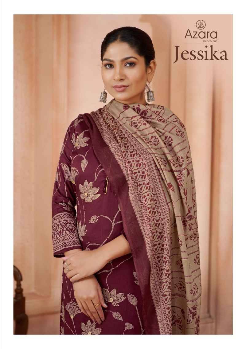 Jessika By Azara 17001 To 17004 Series Beautiful Festive Suits Stylish Fancy Colorful Casual Wear & Ethnic Wear Pure Jam Cotton Dresses At Wholesale Price