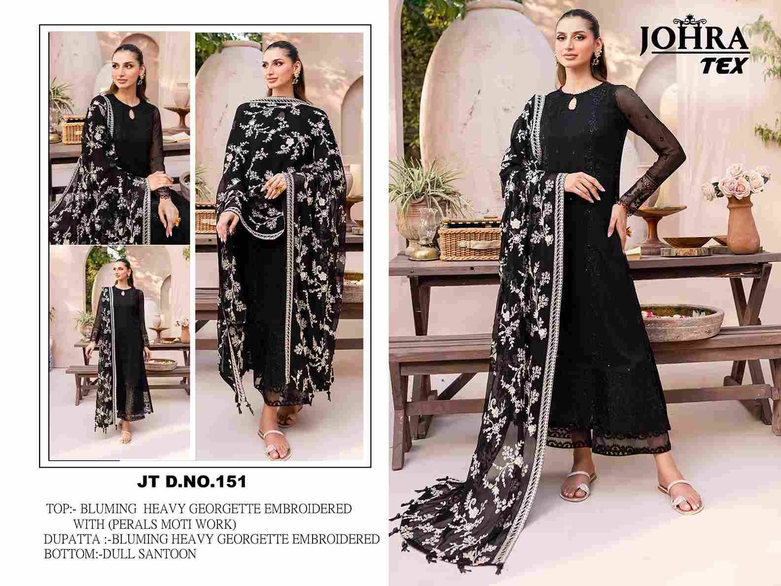 Johra Hit Design 151 By Johra Tex Beautiful Pakistani Suits Colorful Stylish Fancy Casual Wear & Ethnic Wear Heavy Georgette Embroidered Dresses At Wholesale Price