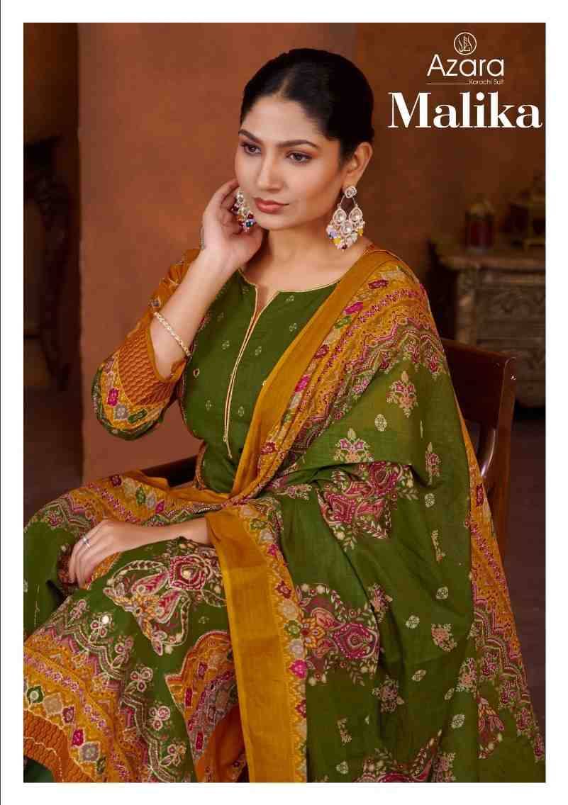 Malika By Azara 19001 To 19004 Series Beautiful Festive Suits Stylish Fancy Colorful Casual Wear & Ethnic Wear Pure Cotton Lawn Dresses At Wholesale Price