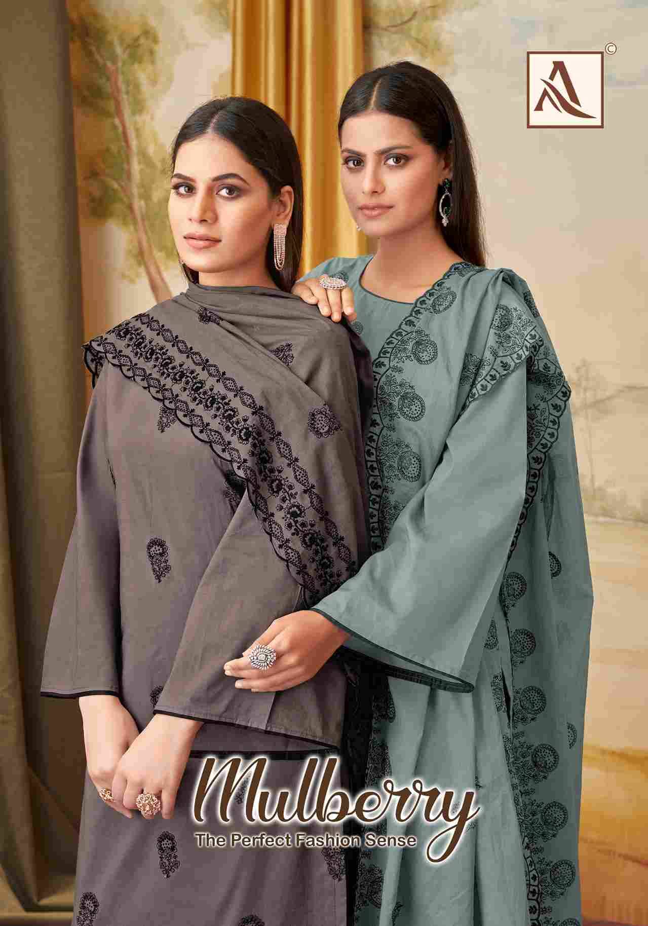 Mulberry By Alok Suit 1645-001 To 1645-008 Series Beautiful Festive Suits Stylish Fancy Colorful Casual Wear & Ethnic Wear Pure Cambric Cotton Embroidered Dresses At Wholesale Price