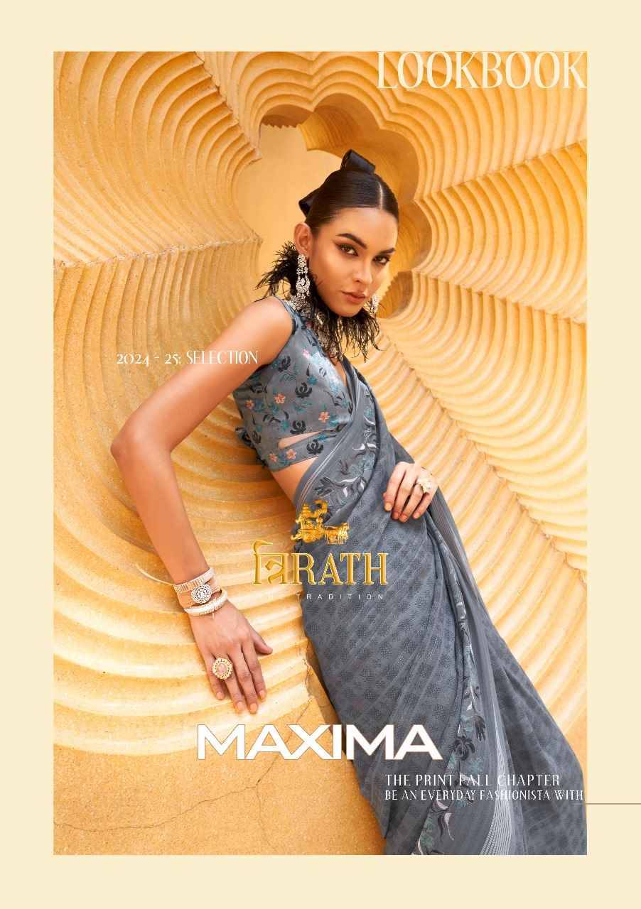 Maxima By Trirath 10374 To 10381 Series Indian Traditional Wear Collection Beautiful Stylish Fancy Colorful Party Wear & Occasional Wear Silk Sarees At Wholesale Price